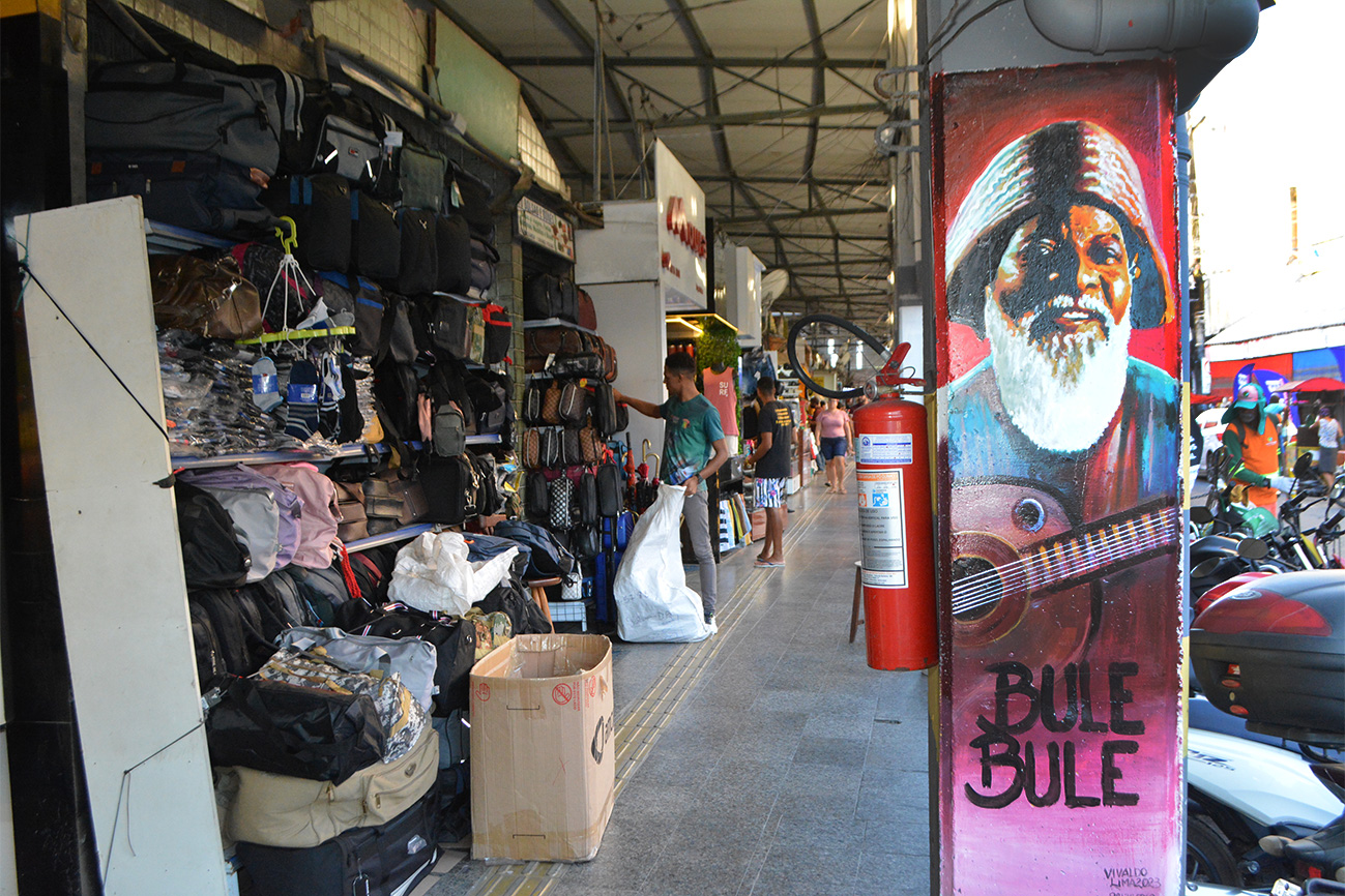 Personalidades e símbolos da cultura de Feira de Santana são pintados por artistas nas colunas do Feiraguay