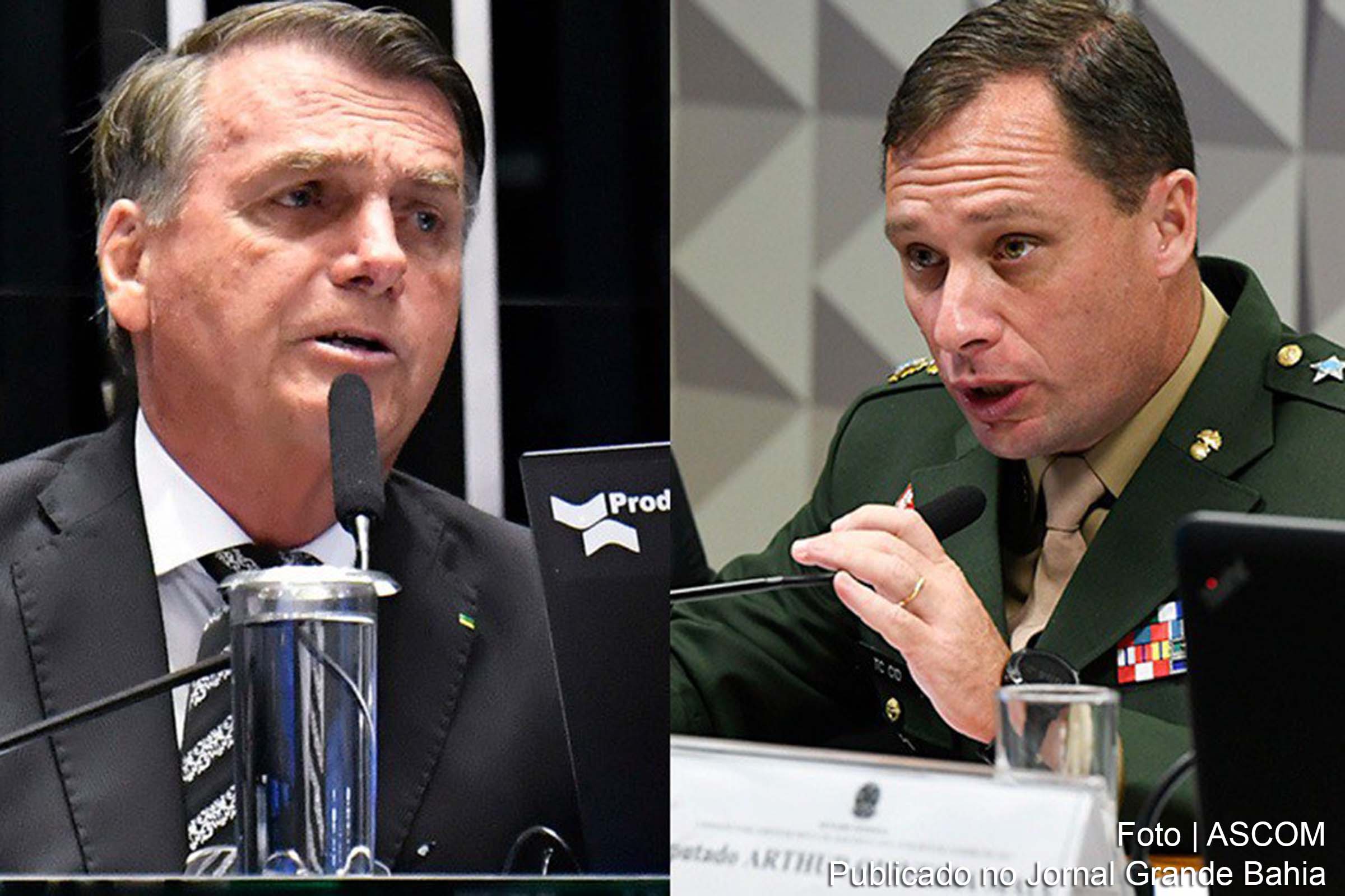 Ex-presidente Jair Bolsonaro e o tenente-coronel Mauro Cid, ex-ajudante de ordens de Bolsonaro.