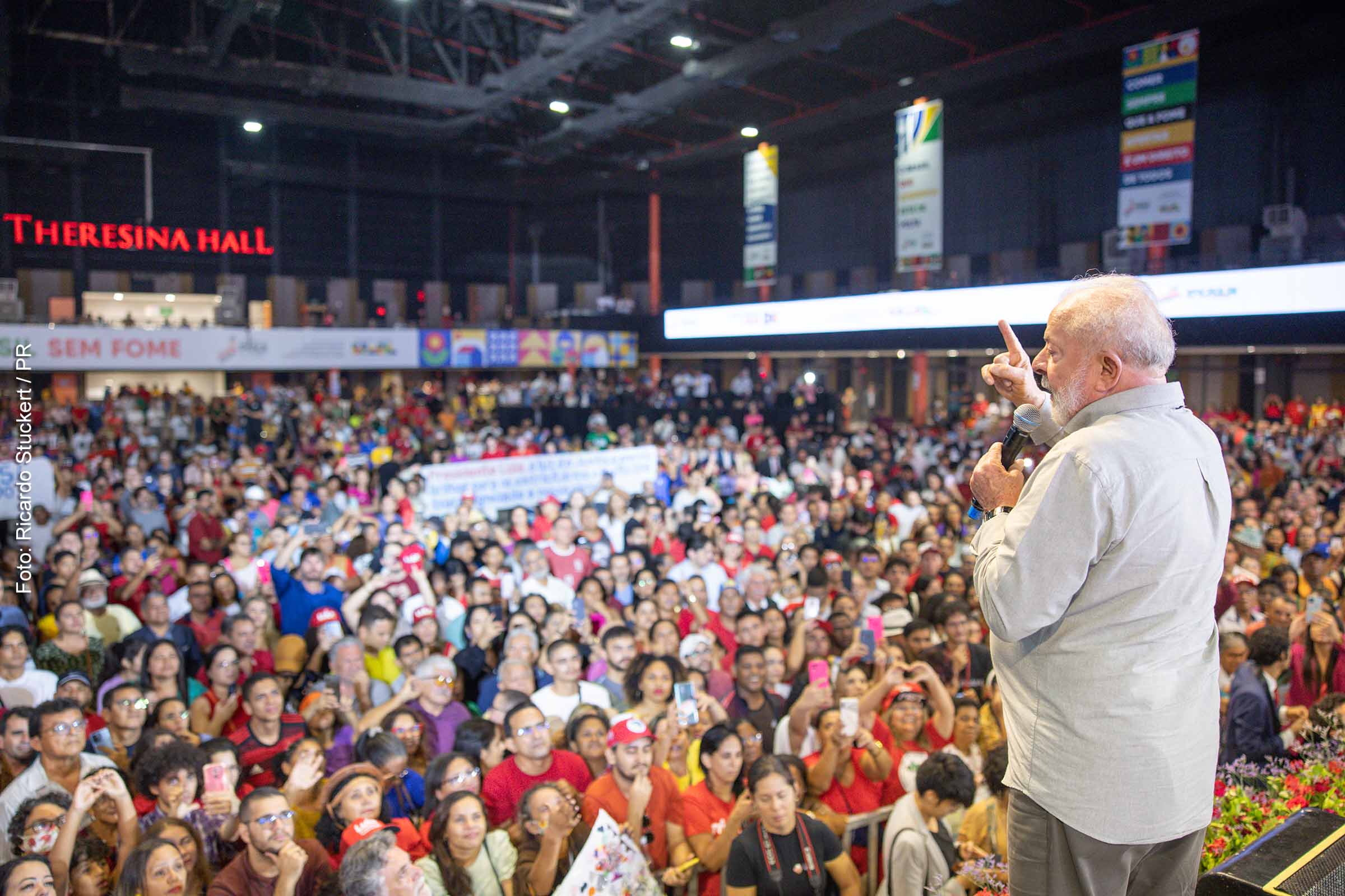 Presidente Lula discursa durante cerimônia de Lançamento do Programa Brasil sem Fome, em Teresina, Piauí.