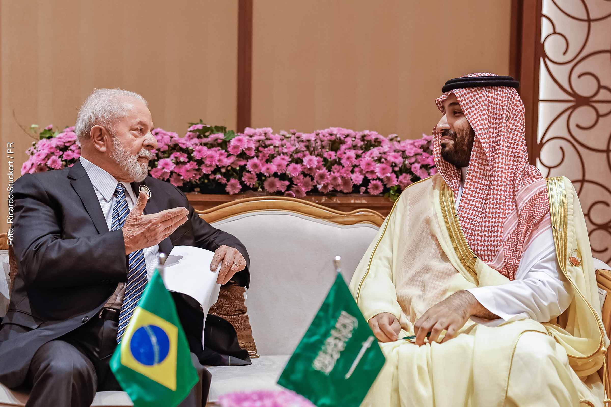 Presidente Lula e Mohammad bin Salman, príncipe da Arábia Saudita.