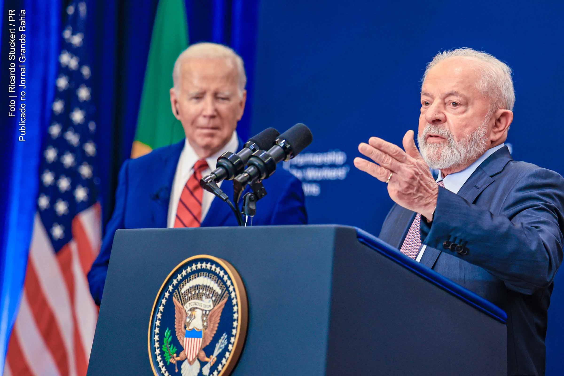Presidente da República, Luiz Inácio Lula da Silva, durante cerimônia de lançamento da “Iniciativa Global Lula-Biden para o Avanço dos Direitos Trabalhistas na Economia do Século XXI”, em Nova York. Nova York , EUA, em 20 de setembro de 2023.