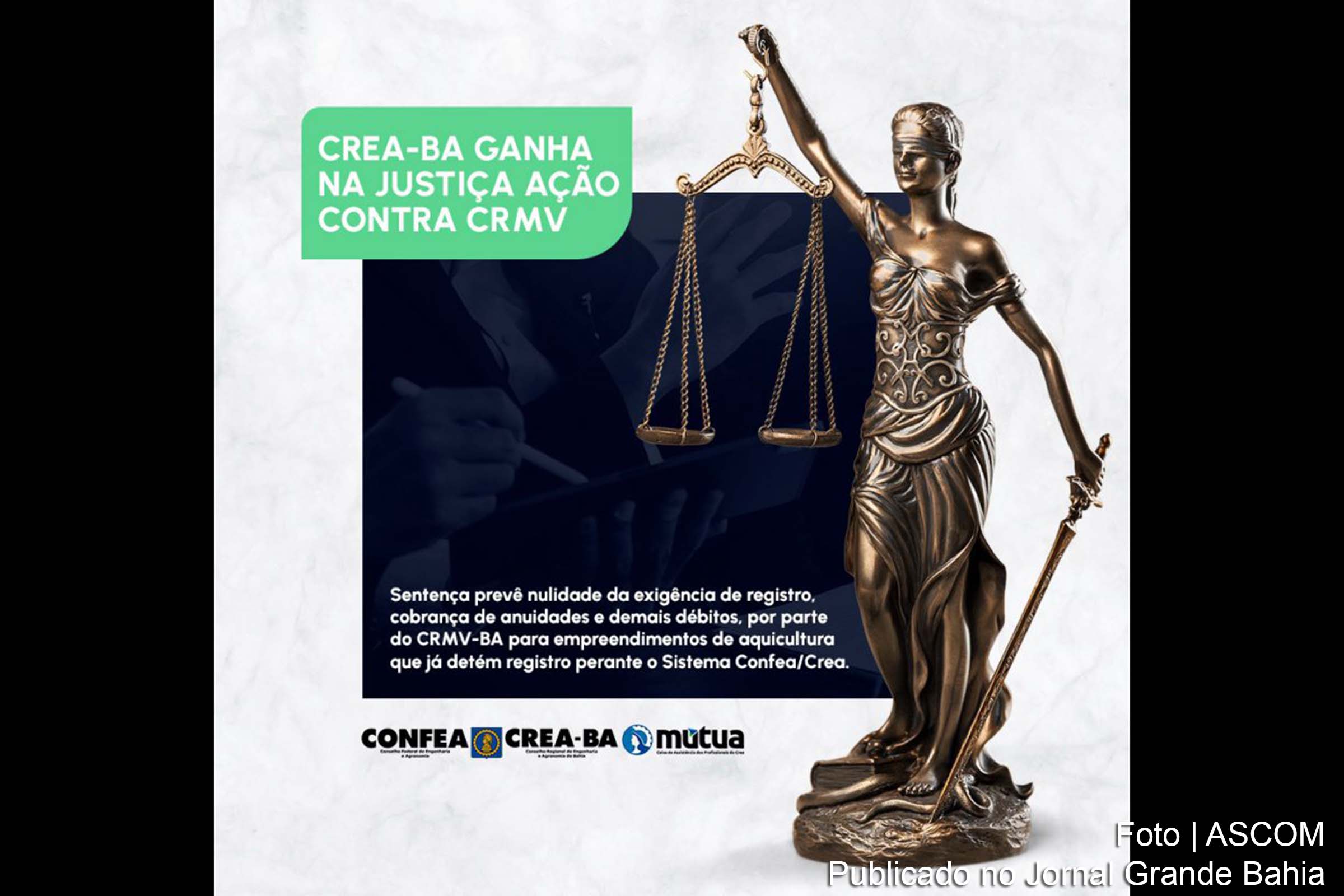 3ª Vara Federal acata pedido do Crea-BA sobre registro de aquicultura