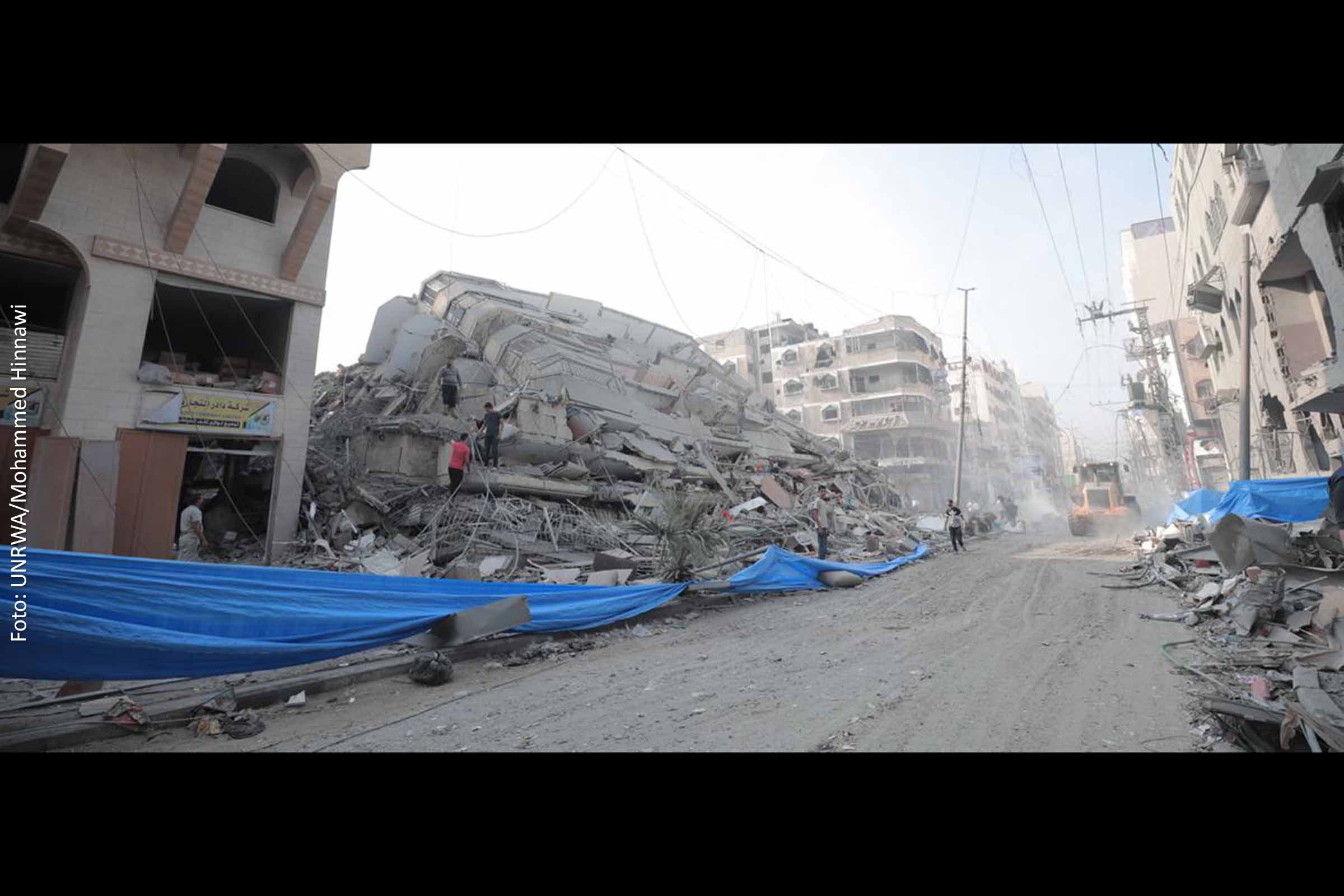 Bairros de Gaza foram destruídos por Israel durante o conflito.
