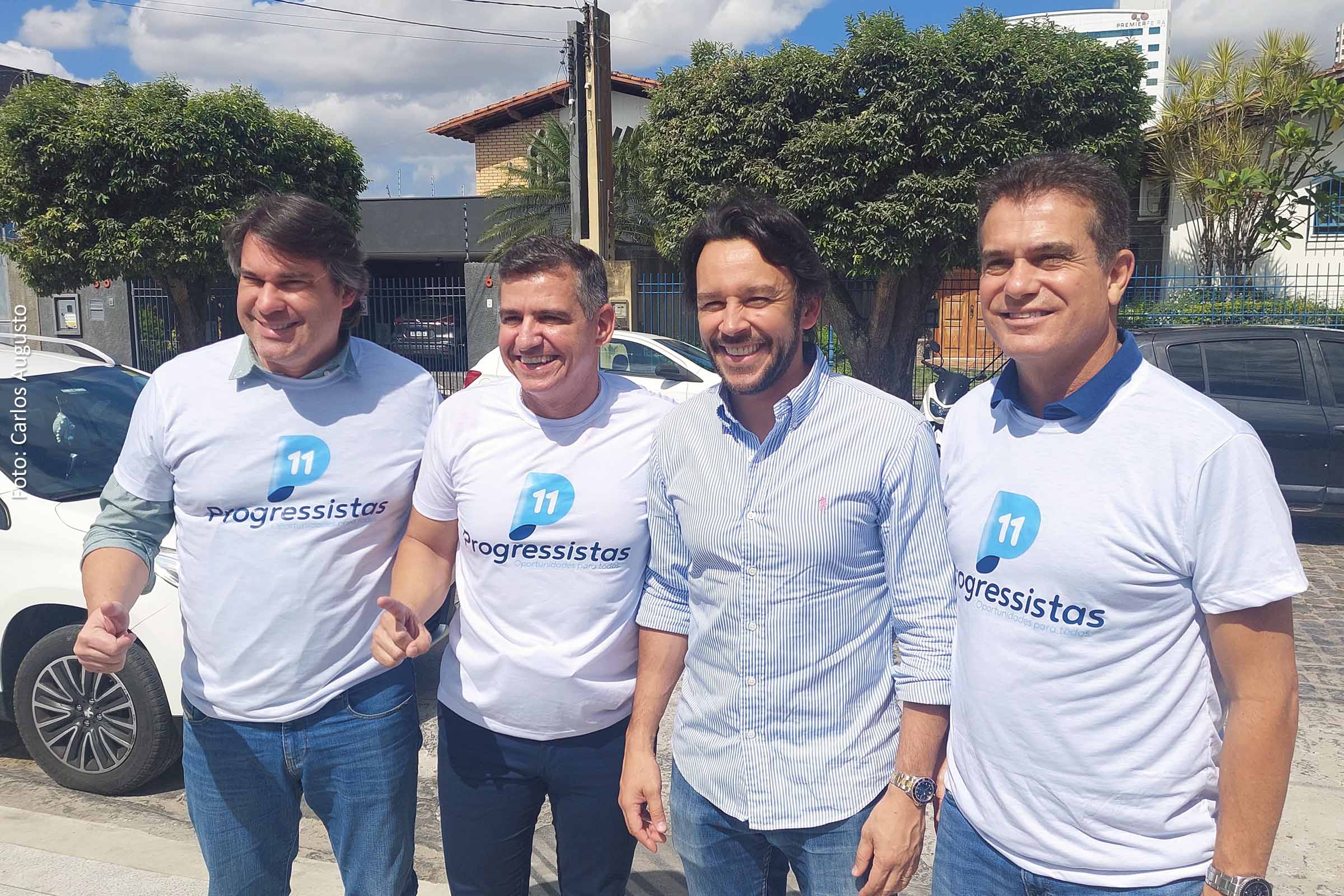 Nilton Silva Bastos Junior (Niltinho), Yuri Guimarães, Mário Negromonte Junior e Eduardo Salles. Deputado Niltinho fala sobre a importância do evento de formação da nova executiva municipal do PP e acredita em um futuro promissor para a cidade com a liderança do empresário Yuri Guimarães, presidente municipal da legenda.