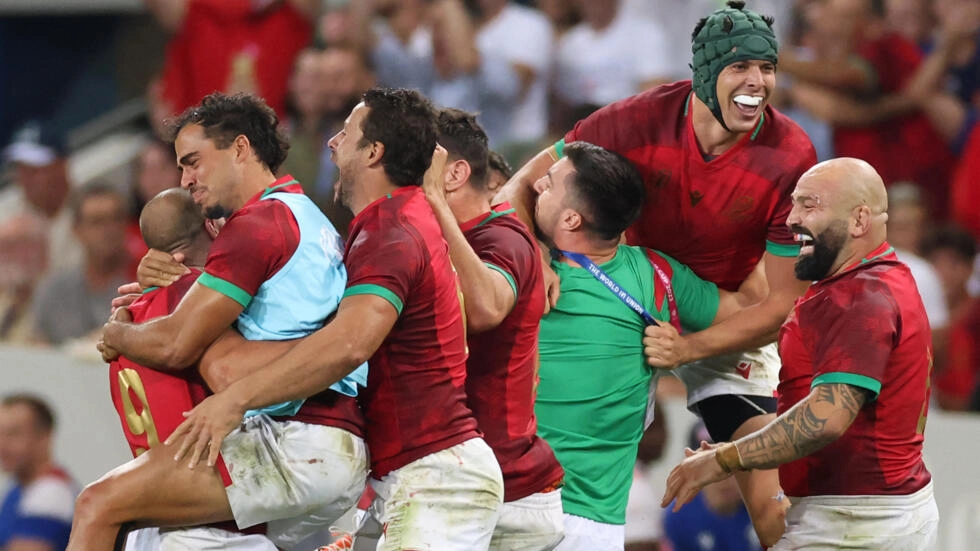 A Selecção Portuguesa de Râguebi venceu as Ilhas Fiji por 24-23. (Foto: Charly Triballeau/AFP)