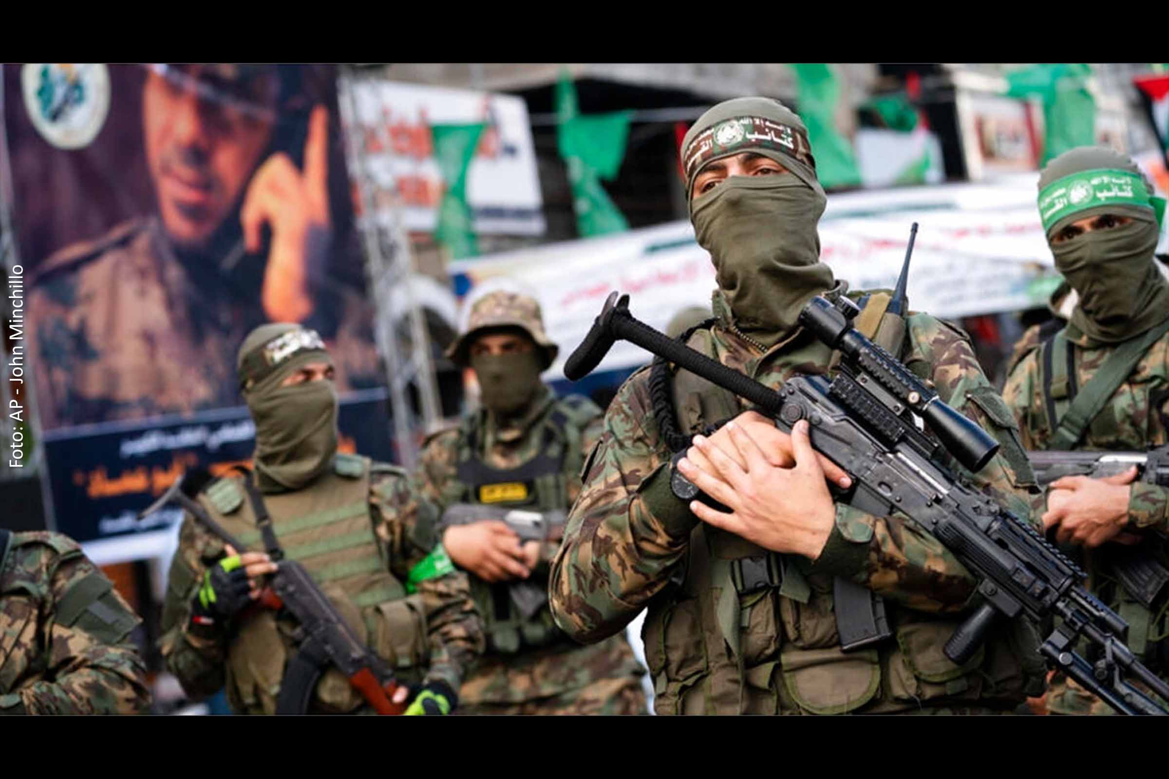 Soldados do Hamas patrulham Gaza em 25 de maio de 2021.