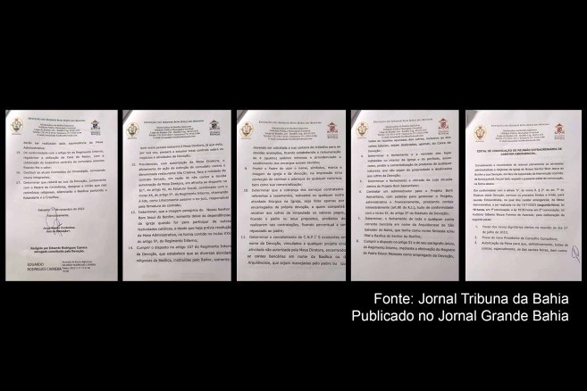 Documento revela conflito na Irmandade do Bonfim.