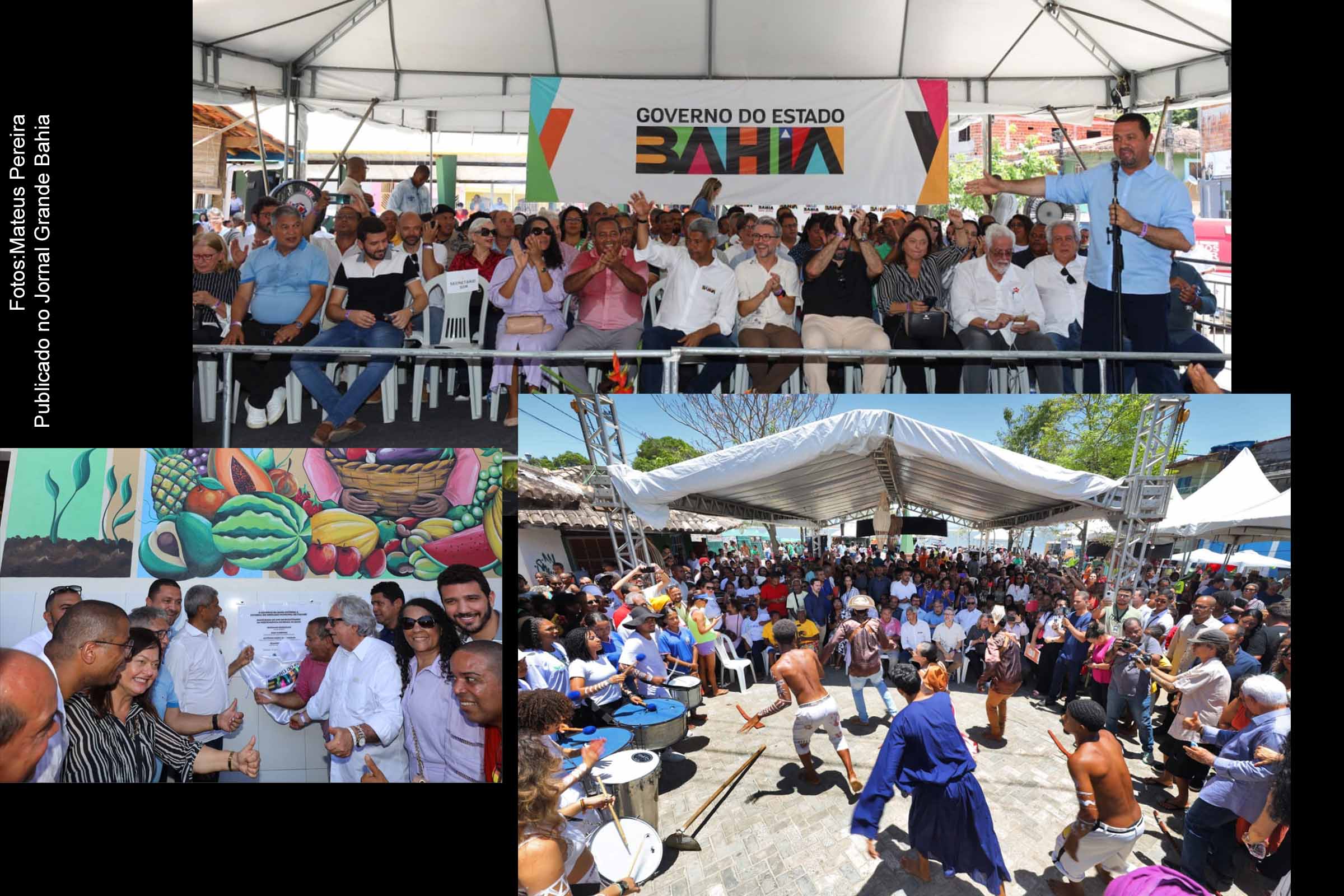 Jerônimo Rodrigues visita obras e prestigia a primeira edição da Flicaré durante sua passagem por Itacaré, no sul da Bahia.