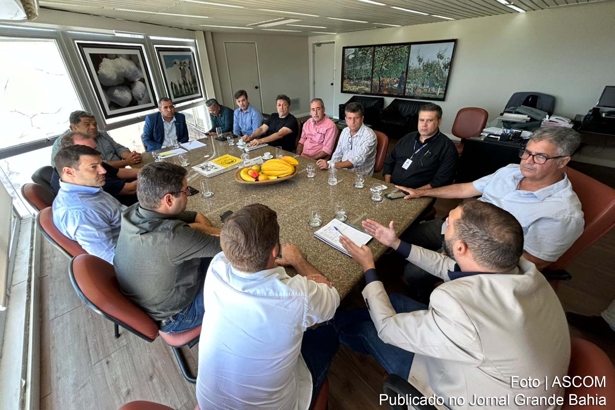 Secretário da Agricultura, Pecuária, Irrigação, Pesca e Aquicultura da Bahia, Wallison Tum, e representantes de associações de criadores alinham estratégias para os eventos agropecuários em 2024.