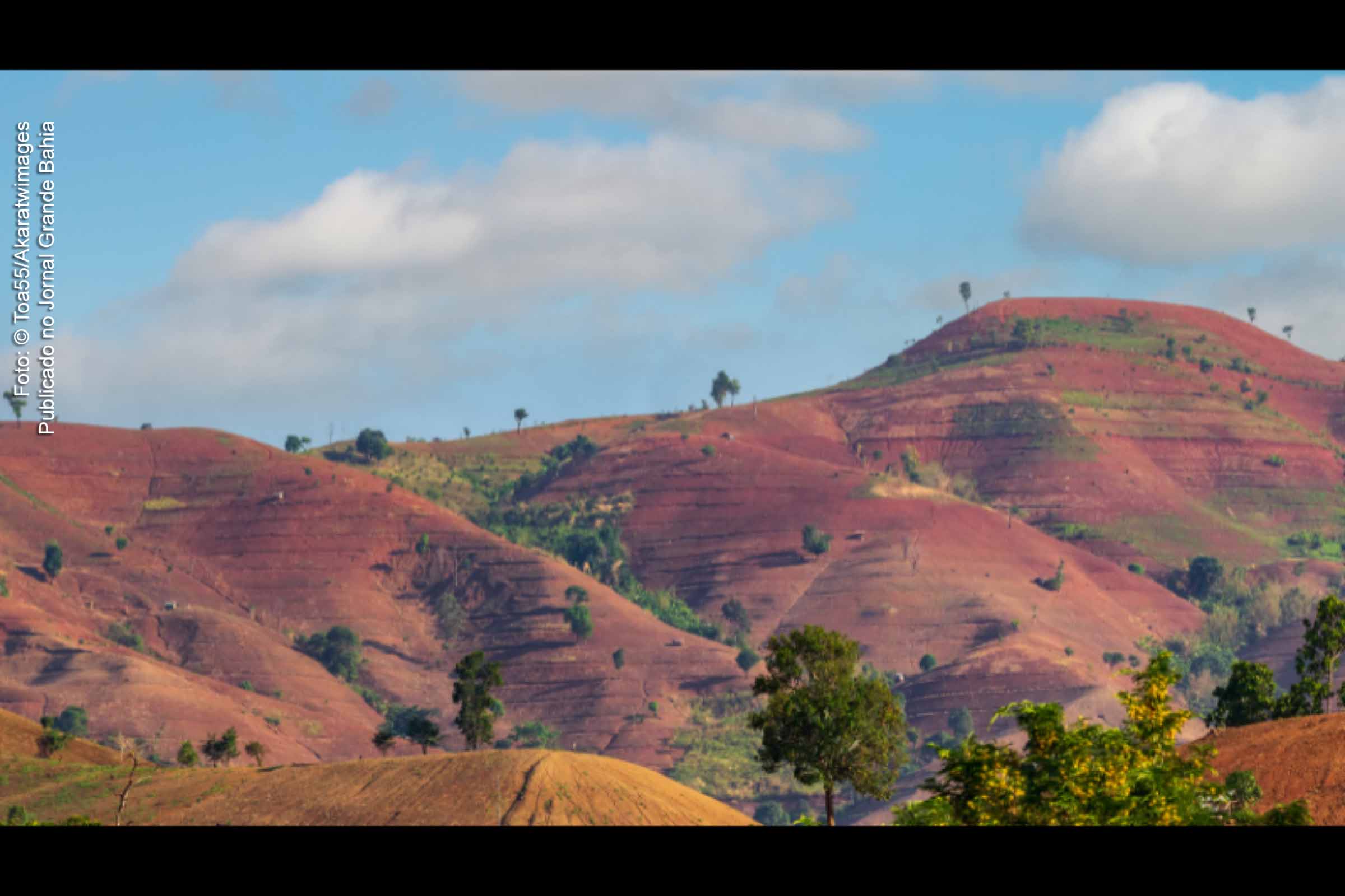 Desmatamento na Tailândia. O desmatamento de florestas para criar fazendas ou pastos, ou por outros motivos, gera emissões de gases de efeito estufa. Isso acontece porque, ao serem cortadas, as árvores liberam o carbono que estavam armazenando. Cerca de 12 milhões de hectares de florestas são destruídos por ano. Como as florestas absorvem o dióxido de carbono, a destruição delas também limita a capacidade da natureza em manter as emissões fora da atmosfera. O desmatamento, assim como a agricultura e outras mudanças no uso da terra, é responsável por cerca de um quarto das emissões globais de gases do efeito estufa.