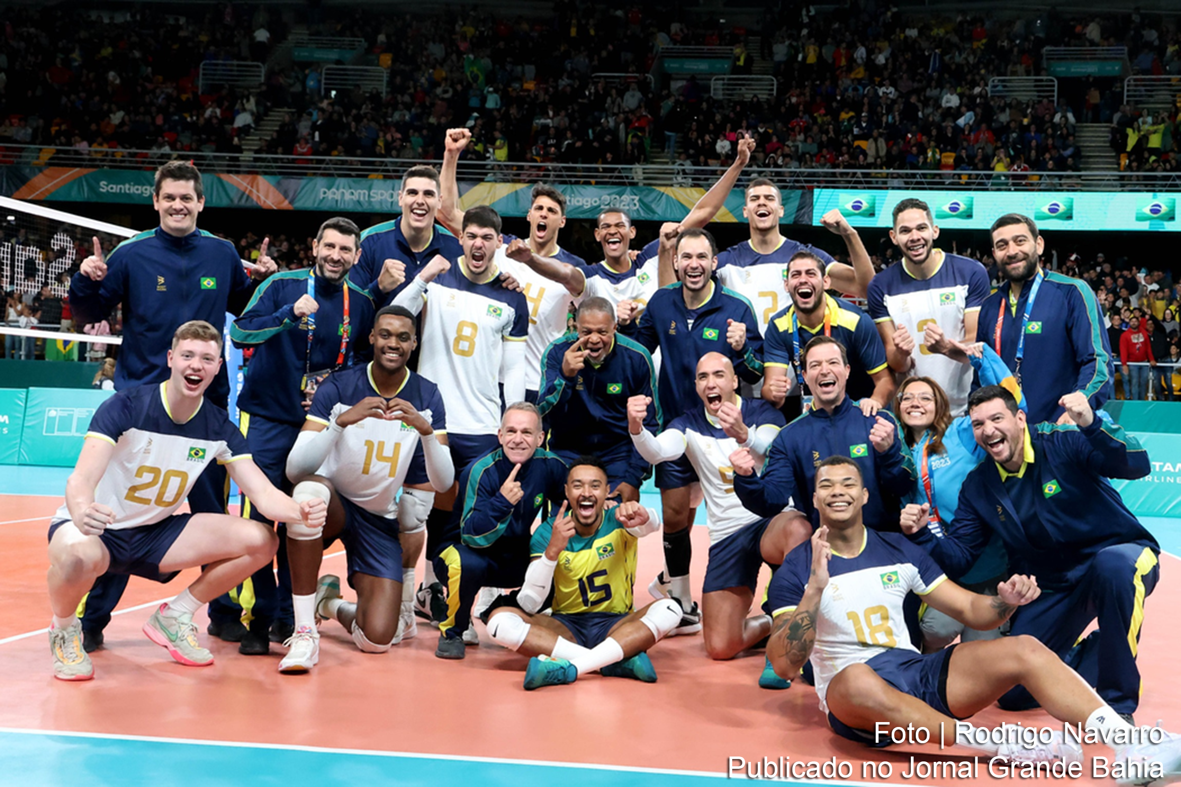 Brasil avança às semifinais do vôlei masculino do Pan de Santiago após vitória sobre Cuba
