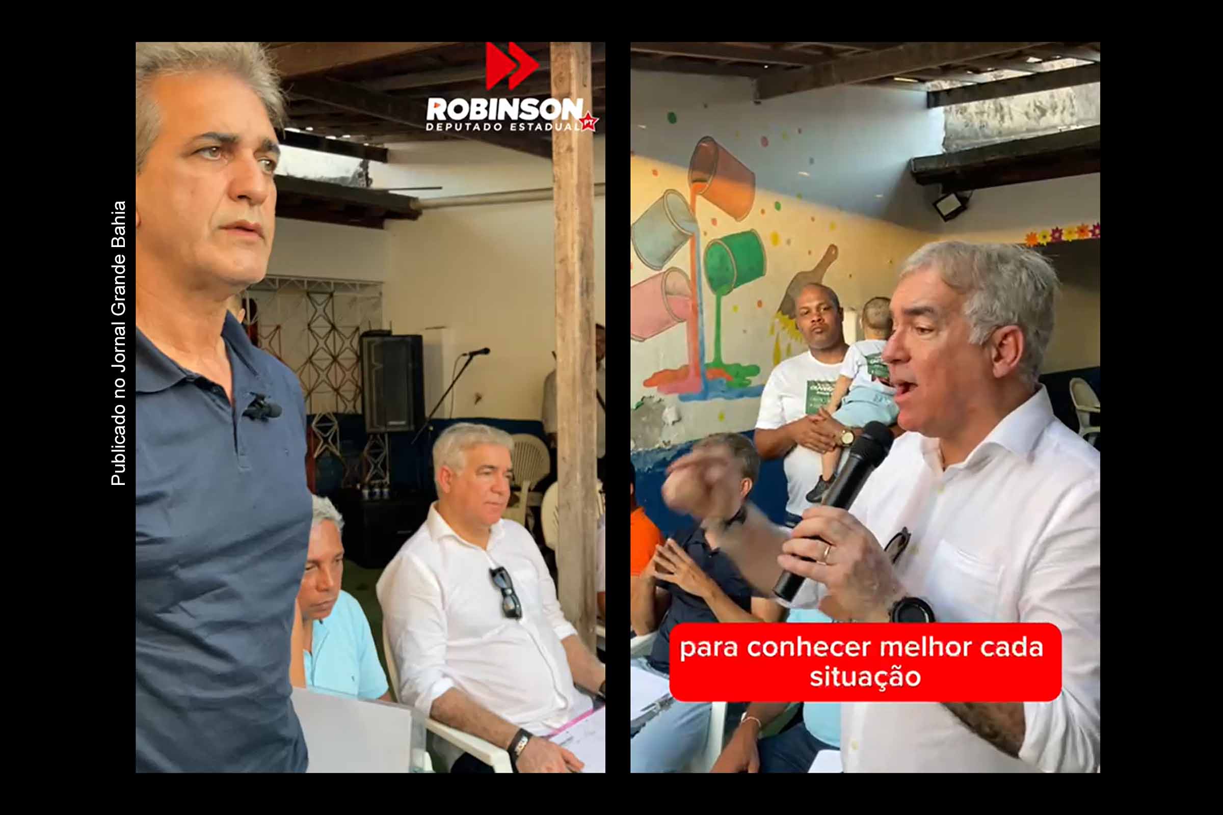 Deputados Robinson Almeida e Zé Neto participam de edição do ‘Ouvindo Feira de Santana’, em encontro com a comunidade do Bairro São João.