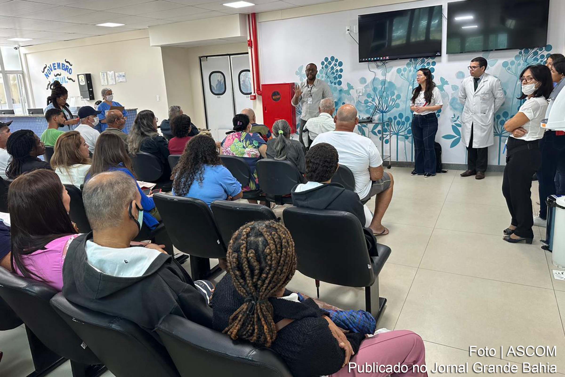 Palestra e ações informativas marcam o fim da campanha no Hospital Geral Clériston Andrade.