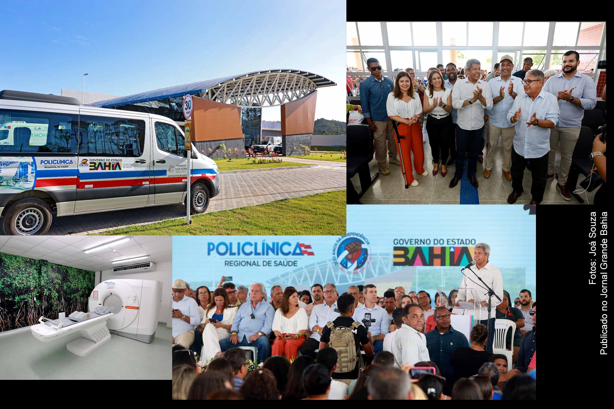 Jerônimo Rodrigues, governador da Bahia, inaugura a 26ª Policlínica Regional e uma Unidade Básica de Saúde em Ilhéus, com investimento total de R$ 37,8 milhões.