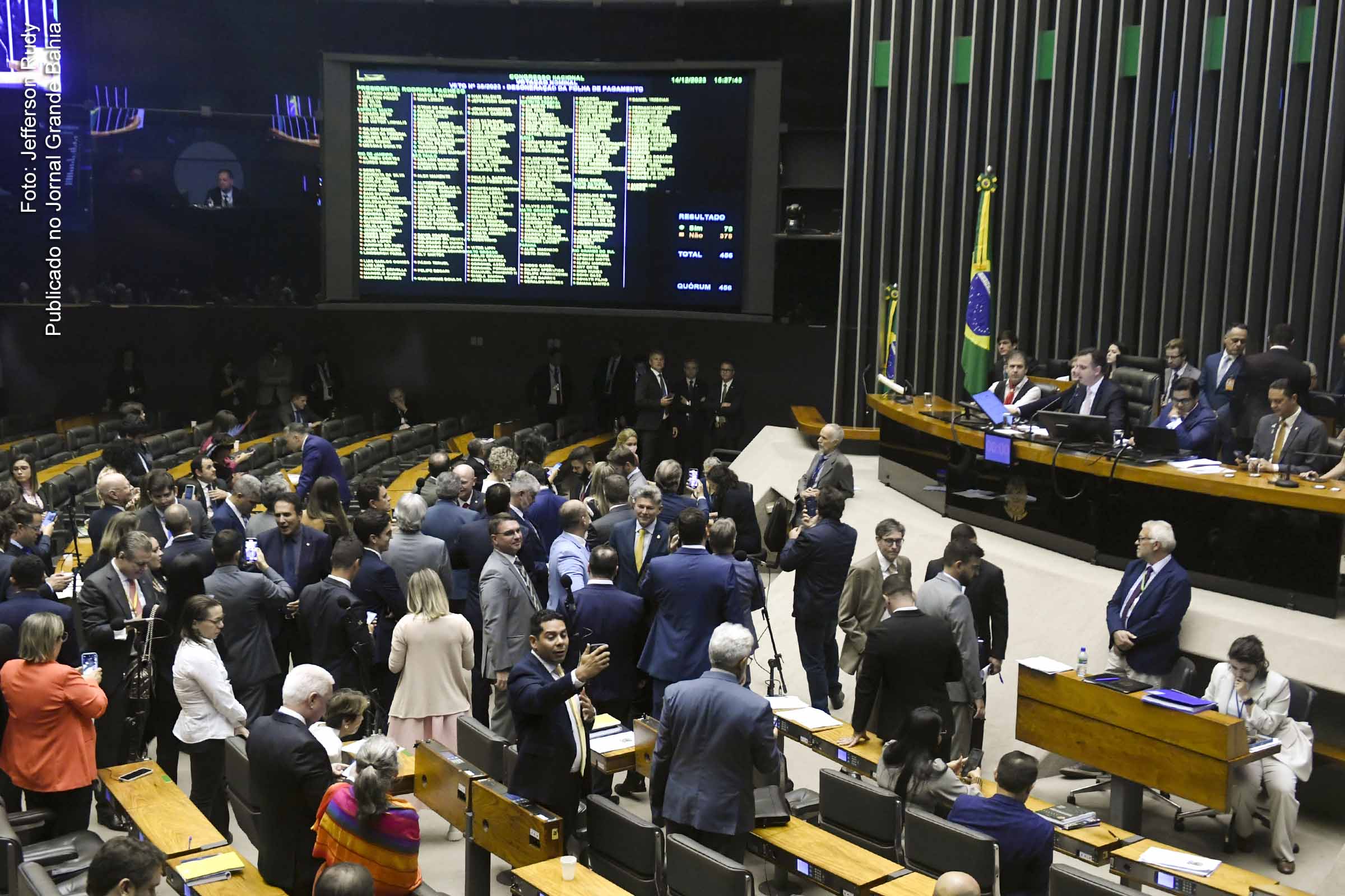 Congresso Nacional derruba veto à desoneração da folha para 17 Setores; Projeto segue para sanção do presidente Lula
