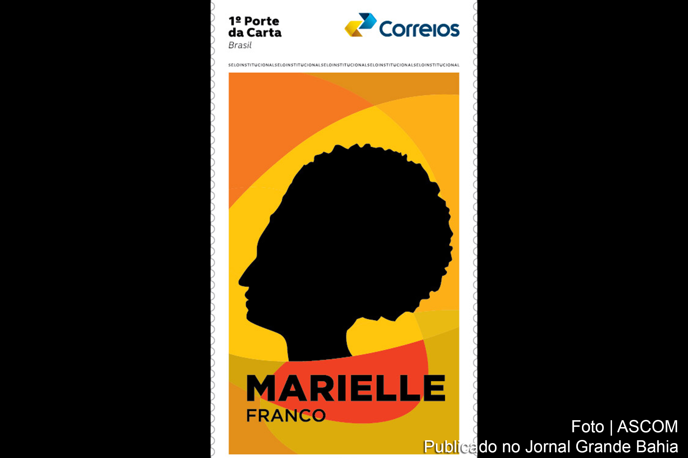 Selo dos Correios celebra legado de Marielle Franco