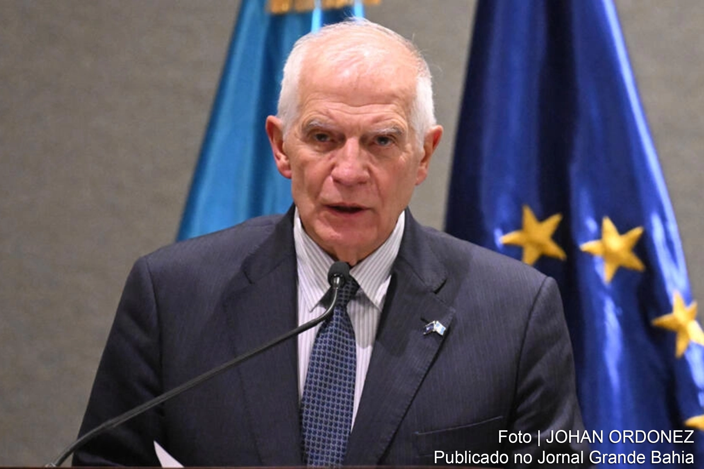 Chefe da diplomacia europeia, Josep Borrell, destaca a necessidade de uma solução de dois Estados entre Israel e Palestina.