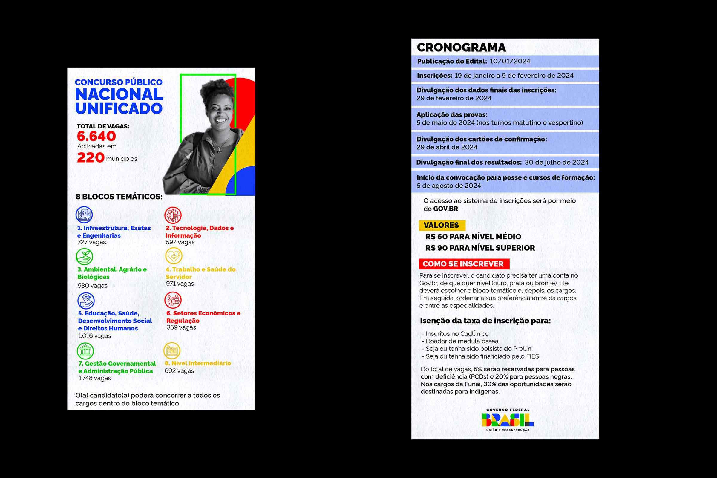 Concurso Público Nacional 2024 tem 1.748 vagas para gestão e administração em 14 órgãos federais