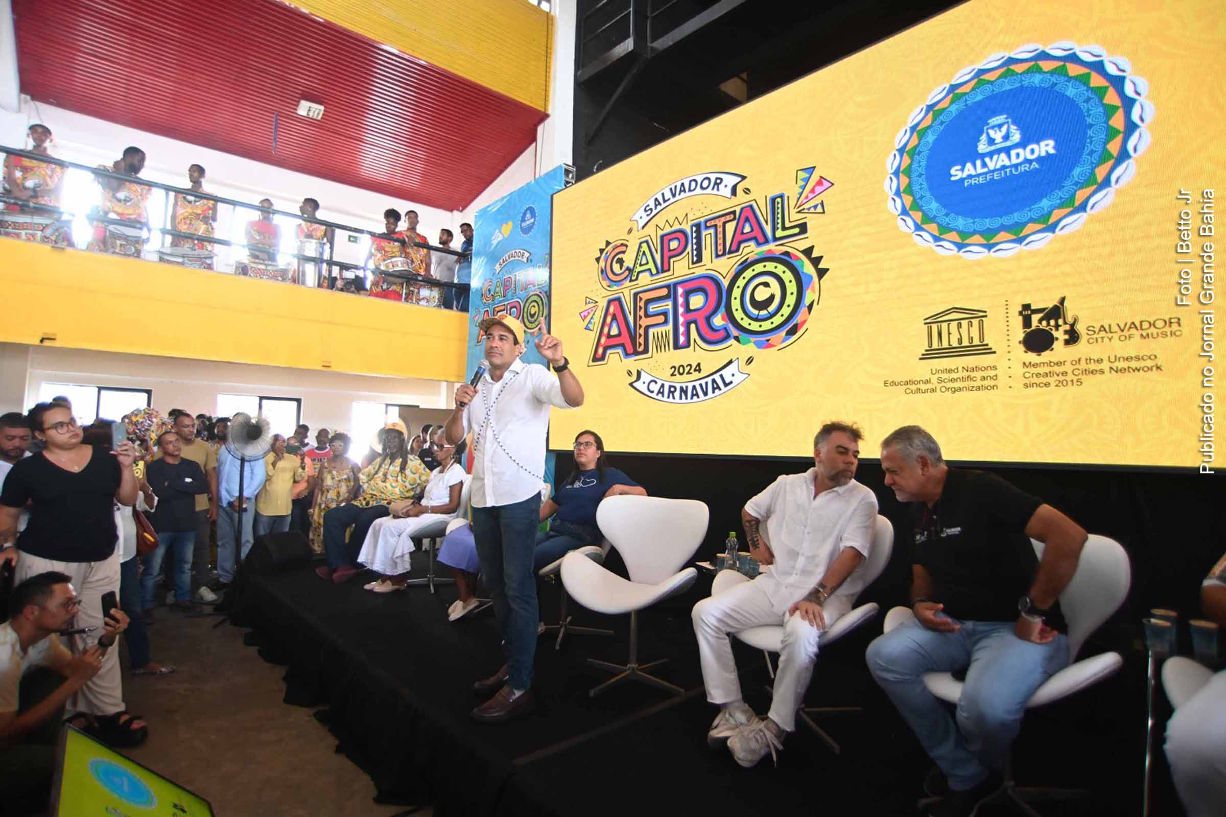 Prefeito Bruno Reis apresenta programação para o Carnaval 2024 com o tema Salvador Capital Afro.