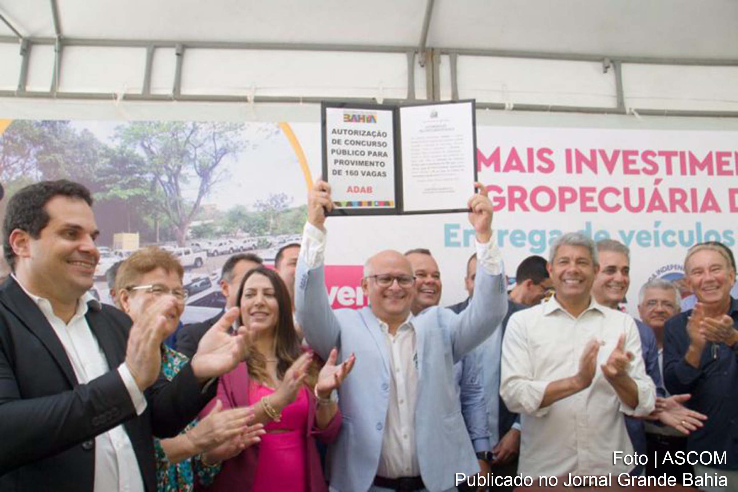 Edital do concurso público da Adab oferece 160 vagas para cargos técnicos e fiscais.
