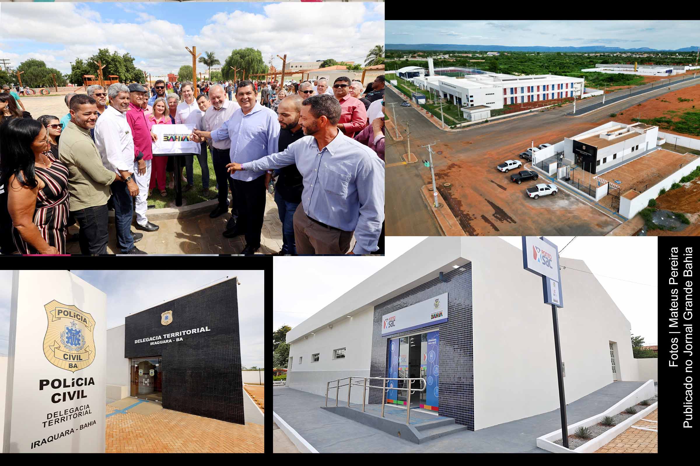 Governador Jerônimo Rodrigues anuncia investimentos em infraestrutura, segurança, lazer, atendimento ao cidadão, infraestrutura hídrica, pavimentação e desenvolvimento agrícola durante série de inaugurações em Iraquara.