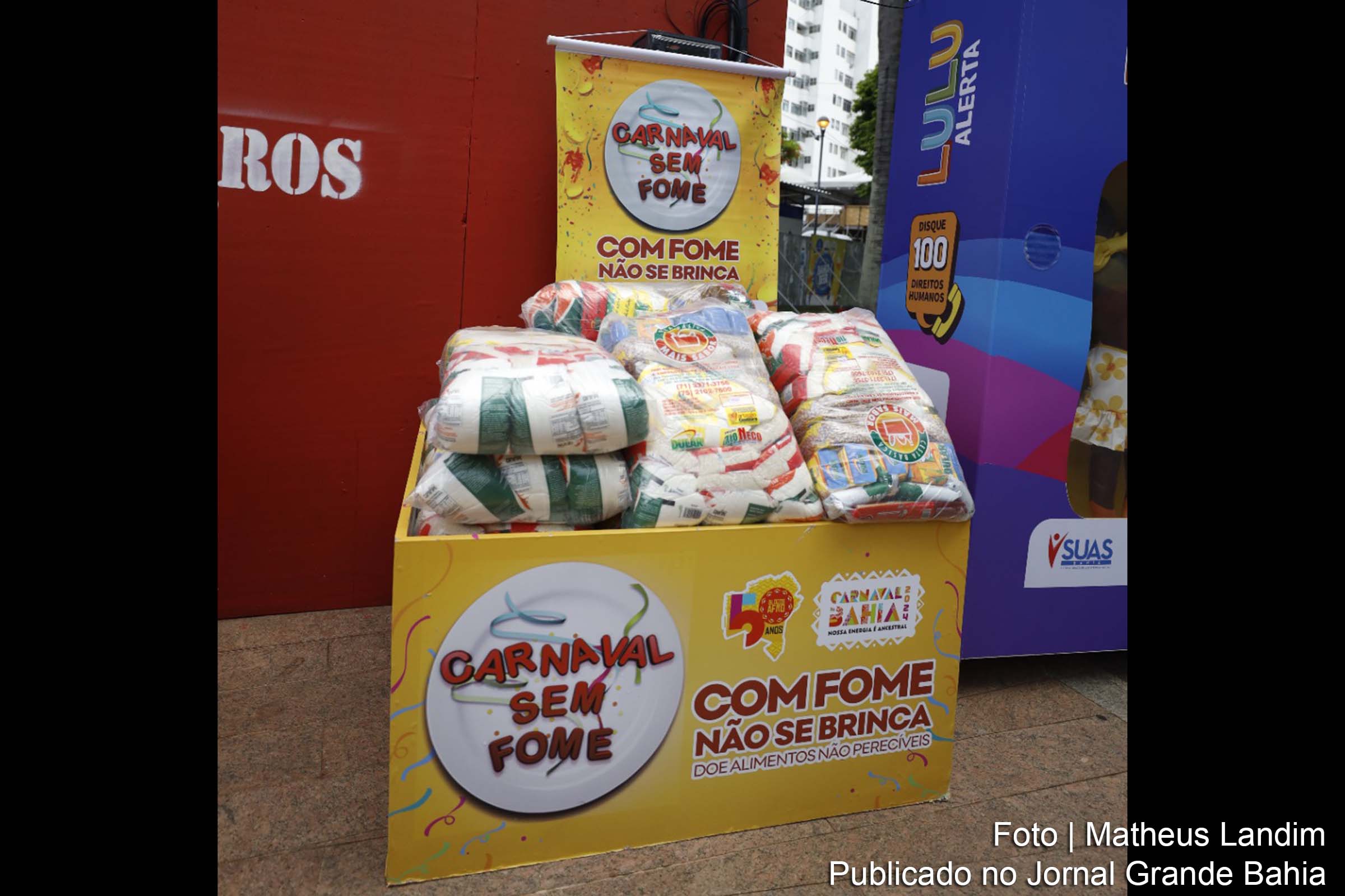 Secretaria de Assistência e Desenvolvimento Social lança campanha contra a fome durante o Carnaval baiano.