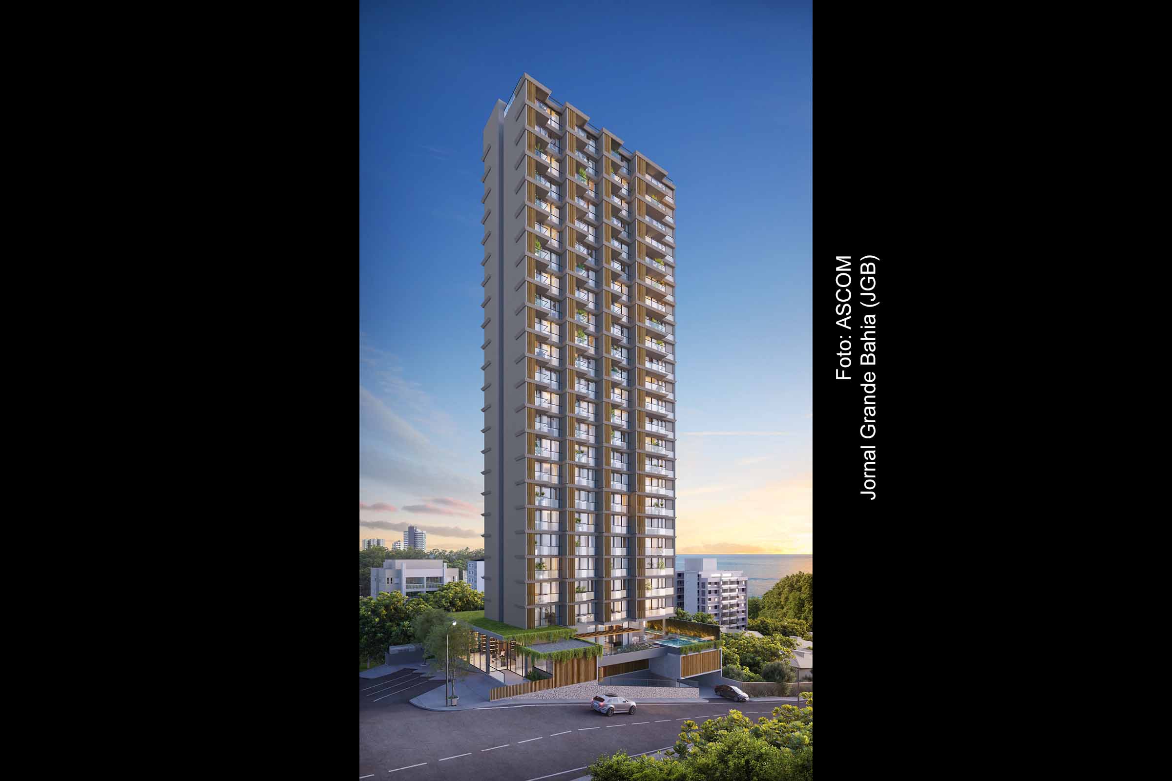 Projeto do Residencial One Morro do Gavazza. Com vista privilegiada para o mar e estrutura completa, empreendimento promete redefinir padrões de moradia no charmoso bairro da Barra.