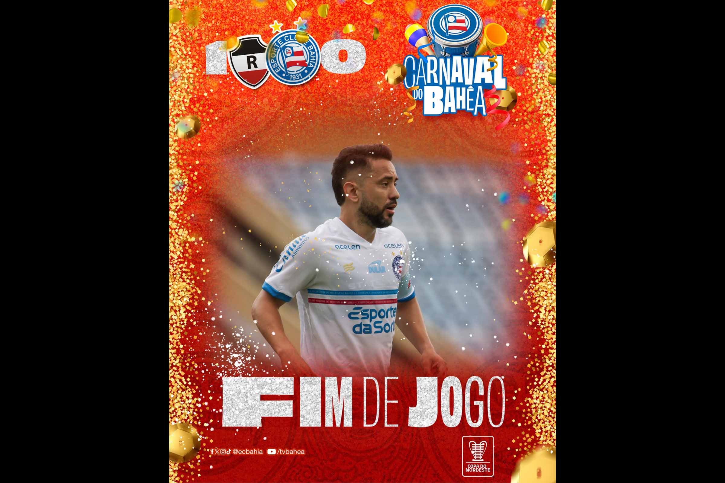 River-PI comemora vitória sobre o Bahia no Estádio Albertão, em Teresina.