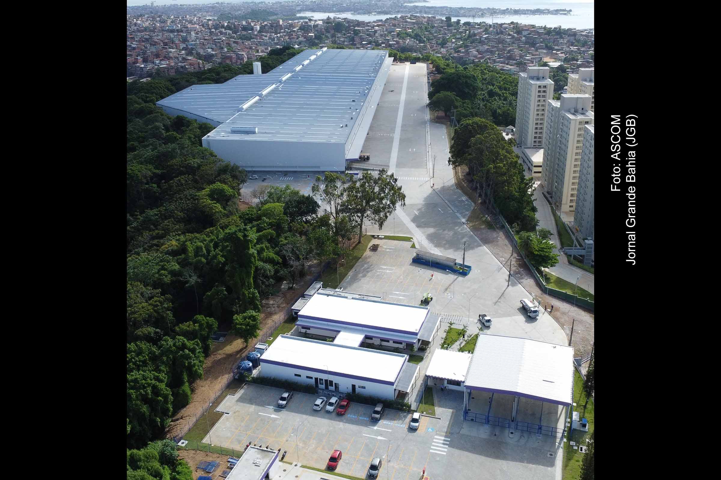 Vista aérea do Centro logístico em Pirajá é entregue pela Consul Engenharia ao Grupo Ricardo Brennand.