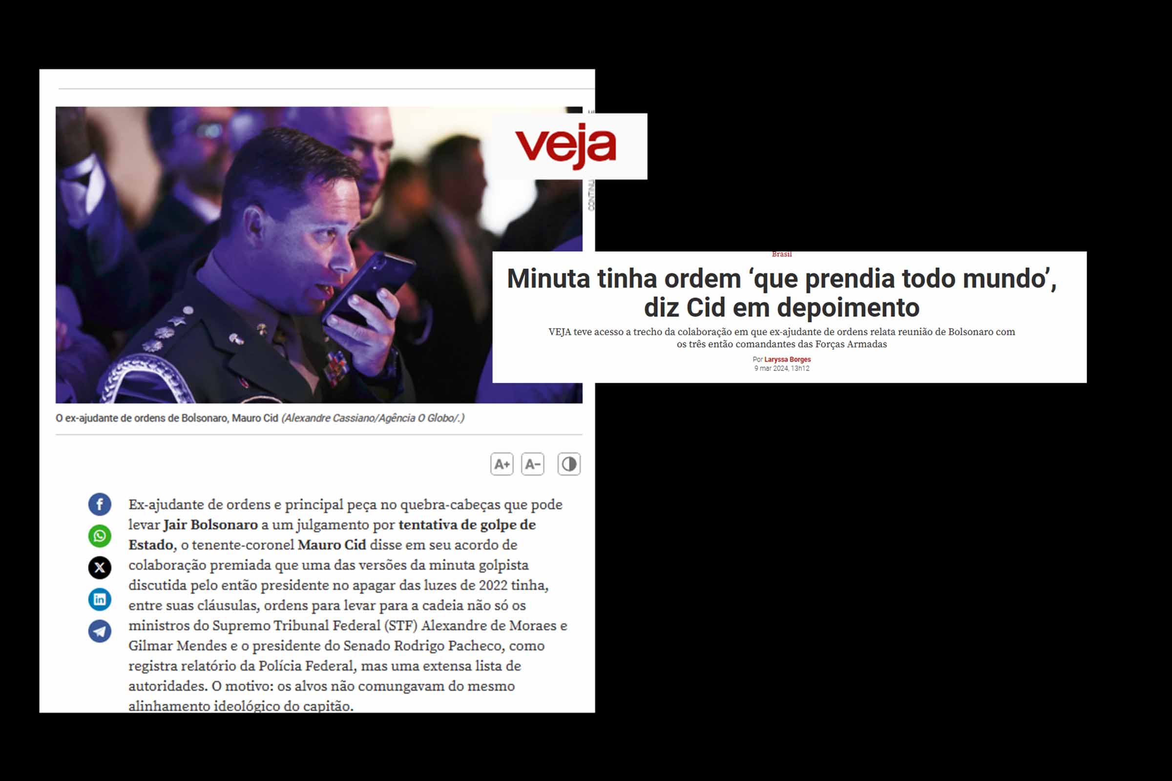 Ex-ajudante de ordens do presidente Jair Bolsonaro detalha minuta golpista discutida no Palácio da Alvorada em 2022.