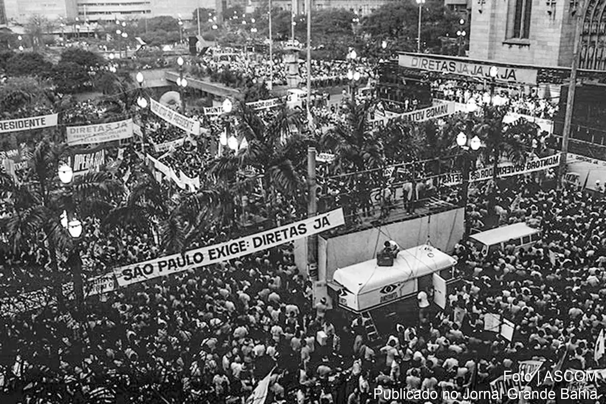 Evento marcou a luta pela democracia no Brasil e reuniu mais de 1,5 milhão de pessoas.