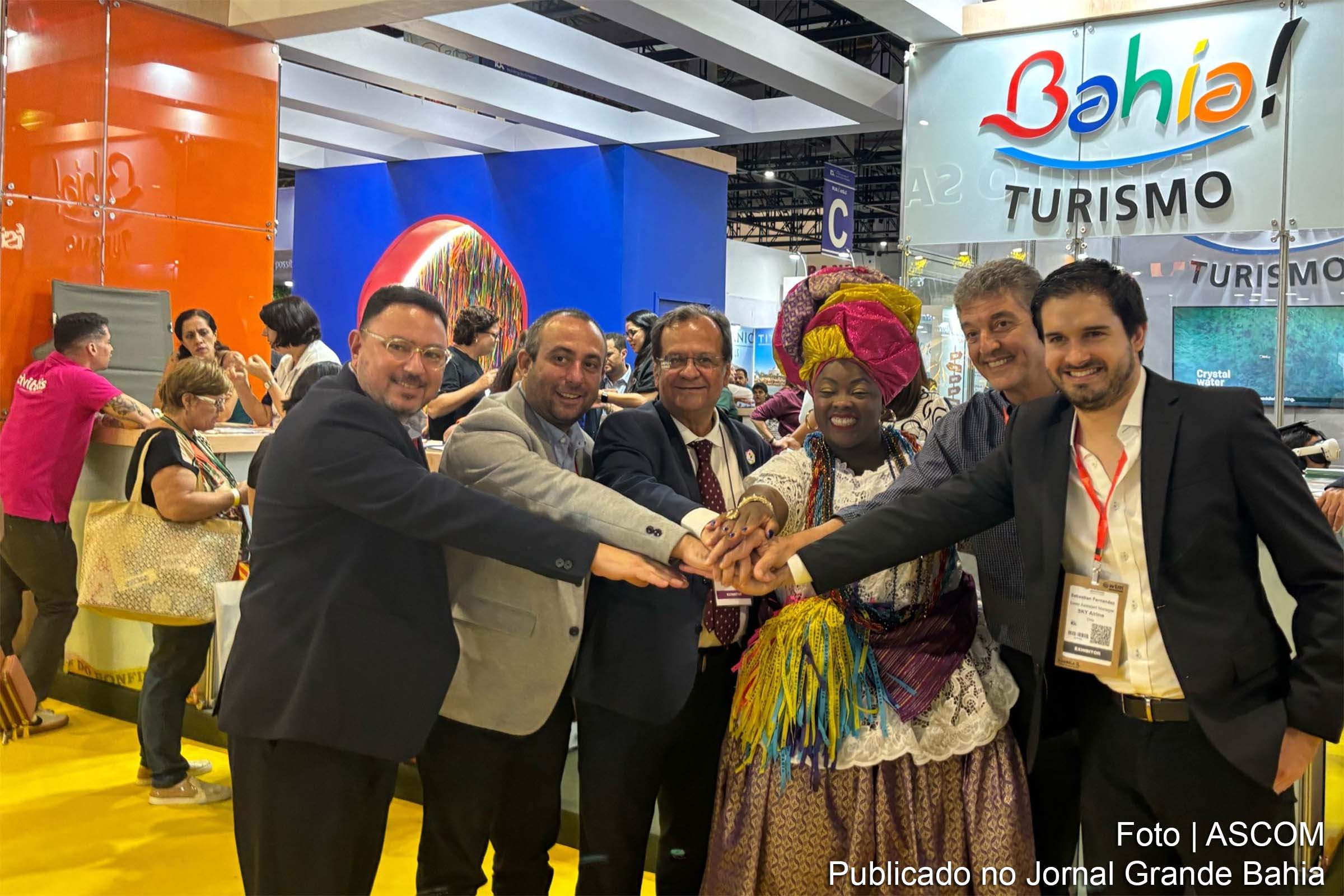 Estande da Secretaria de Turismo da Bahia na WTM Latin America em São Paulo.