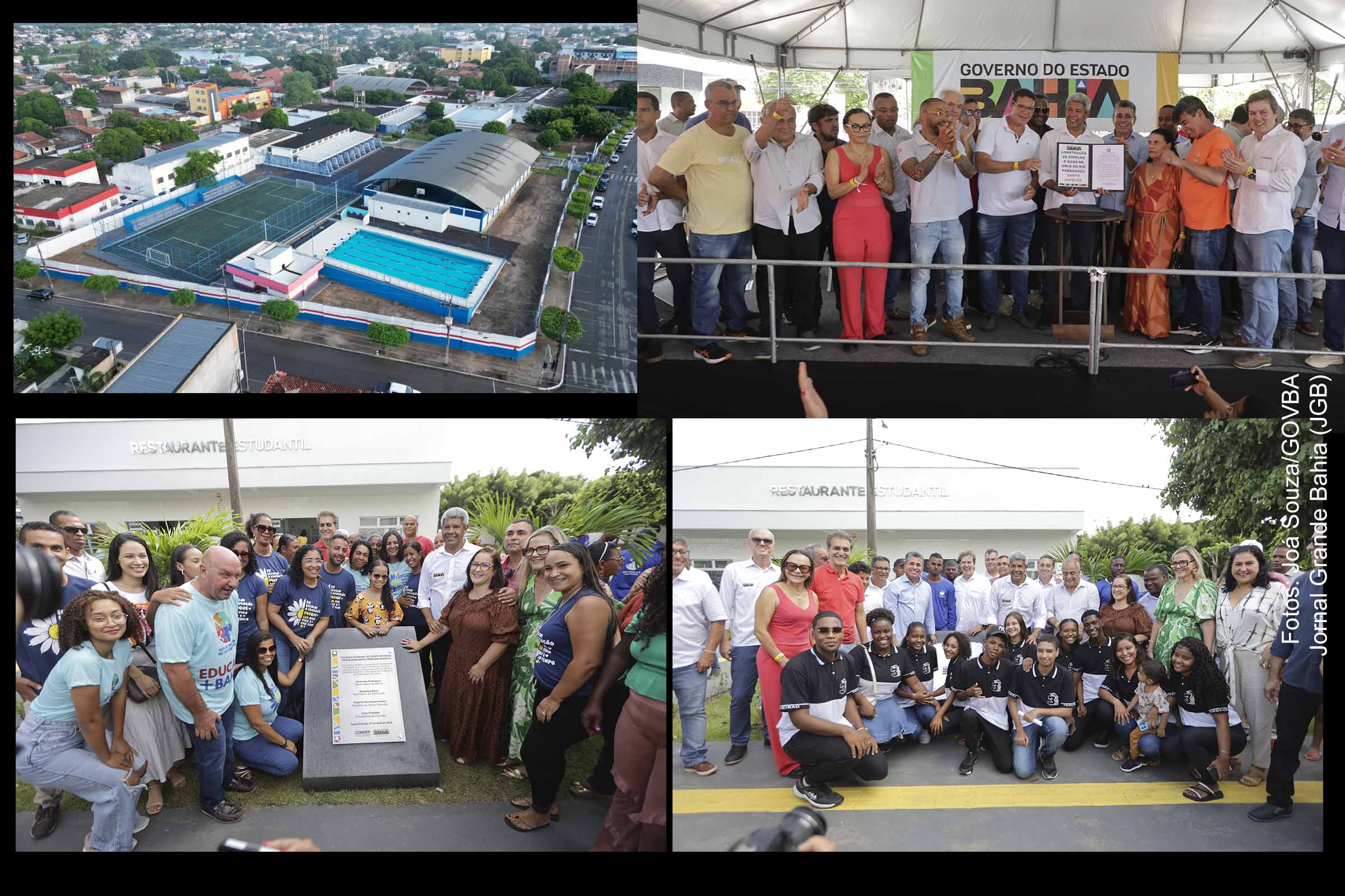 Governador Jerônimo Rodrigues e o prefeito Rogério Costa entregam obras de modernização de duas escolas estaduais em Santo Estêvão, fortalecendo o sistema educacional local.