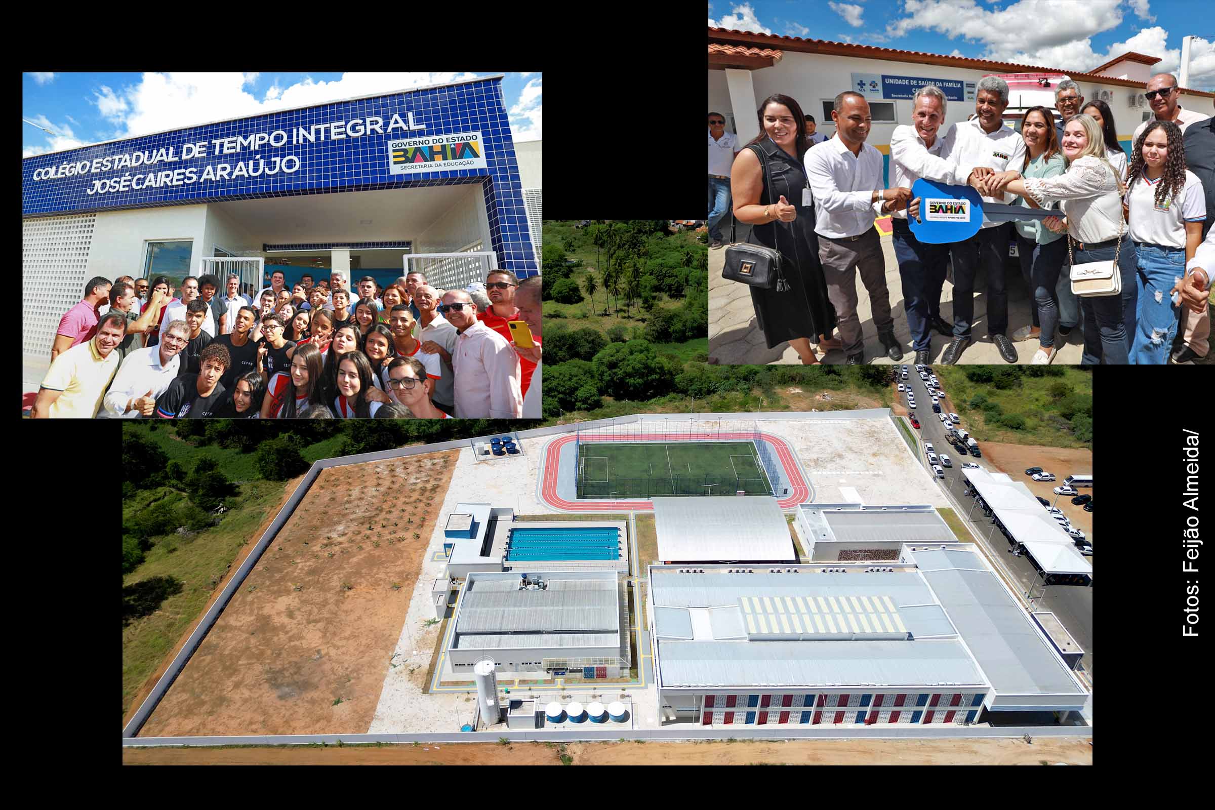 Governador Jerônimo Rodrigues inaugura Colégio Estadual de Tempo Integral José Caires Araújo, entrega de ônibus escolar, inauguração da Unidade de Saúde da Família (USF), entrega de ambulância e inauguração da Unidade Conjugada da Delegacia Territorial e Pelotão da Polícia Militar, no município de Dom Basílio.