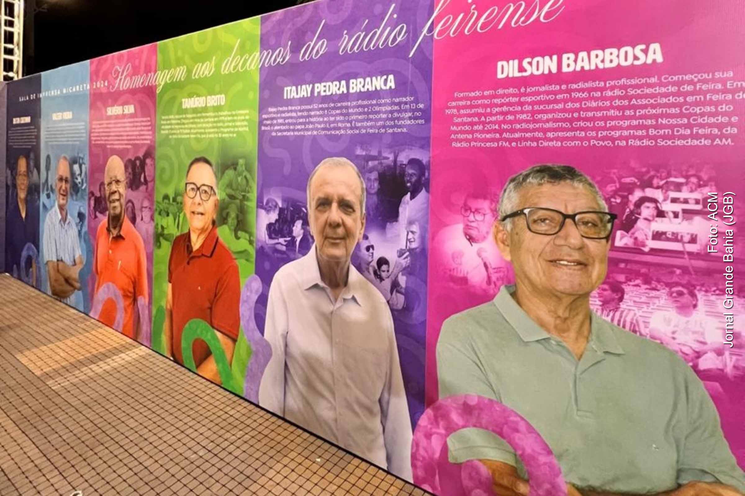 Seis nomes destacados da comunicação têm seus legados valorizados durante Micareta 2024 de Feira de Santana.