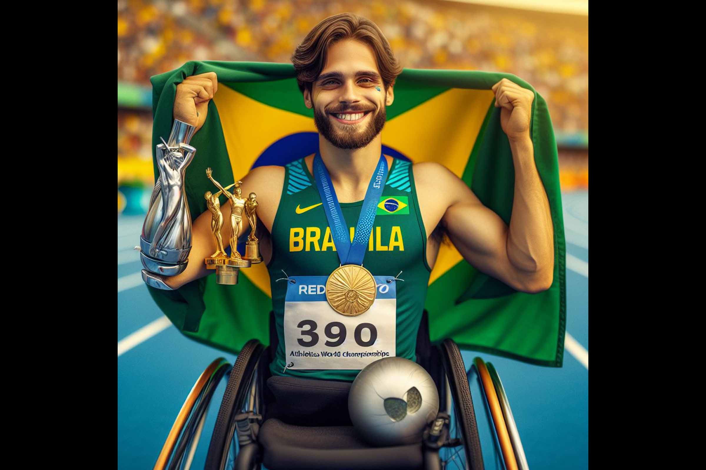 Delegação brasileira no Mundial de Atletismo Paralímpico em Kobe, Japão, alcança a segunda posição no quadro geral de medalhas, com um total de 42 pódios, incluindo 19 ouros.