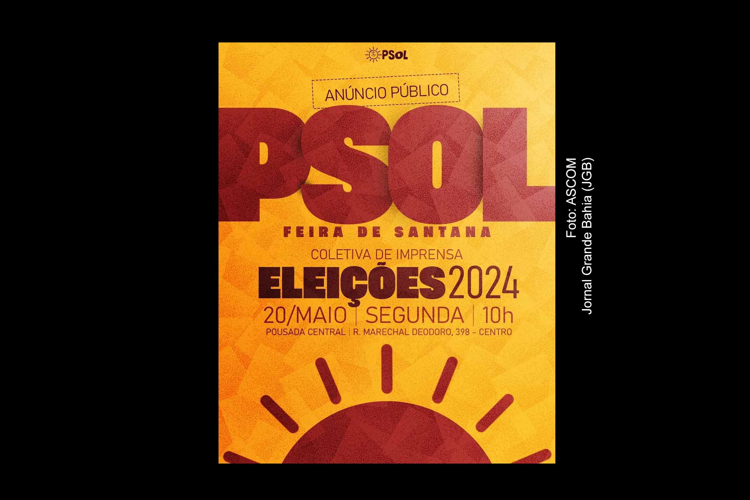 PSOL de Feira de Santana agenda anúncio de participação nas Eleições 2024 em coletiva de imprensa; Candidatura de Zé Neto à prefeito deve receber apoio