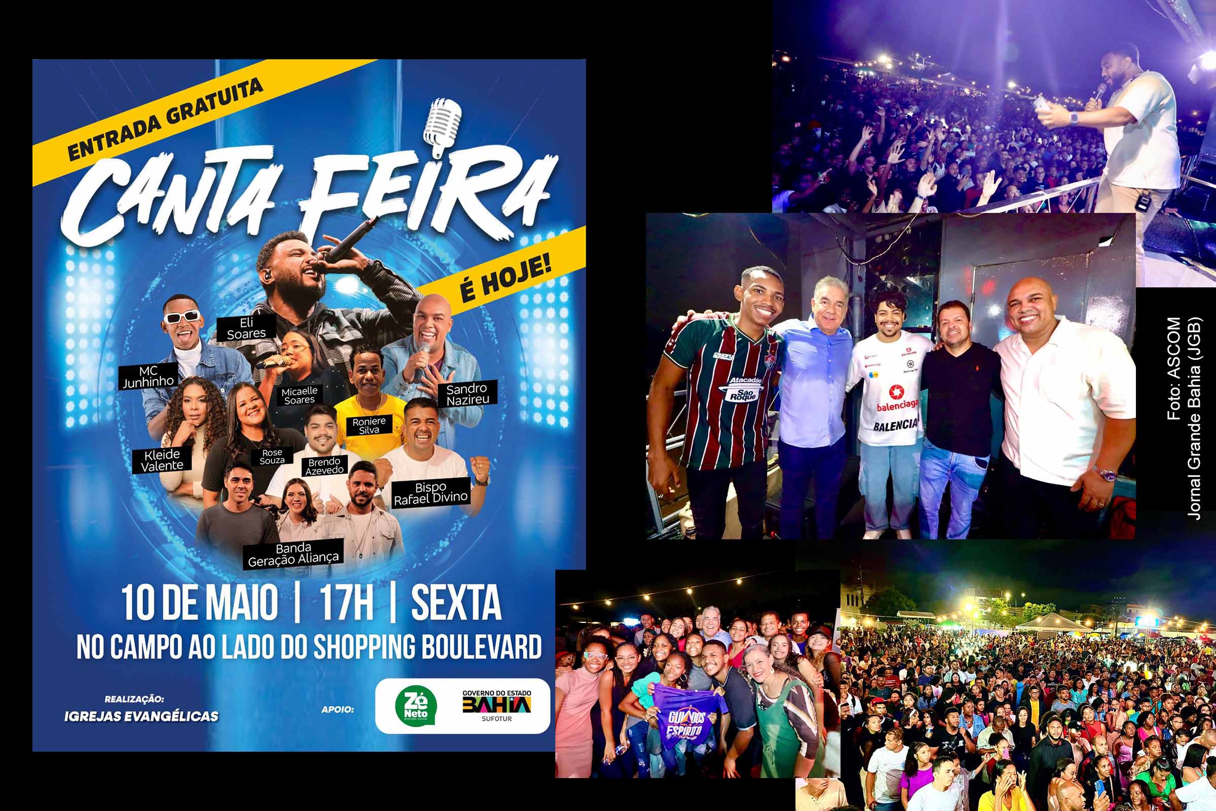 A primeira edição do Canta Feira atraiu mais de 5 mil pessoas para curtir grandes atrações da música gospel.