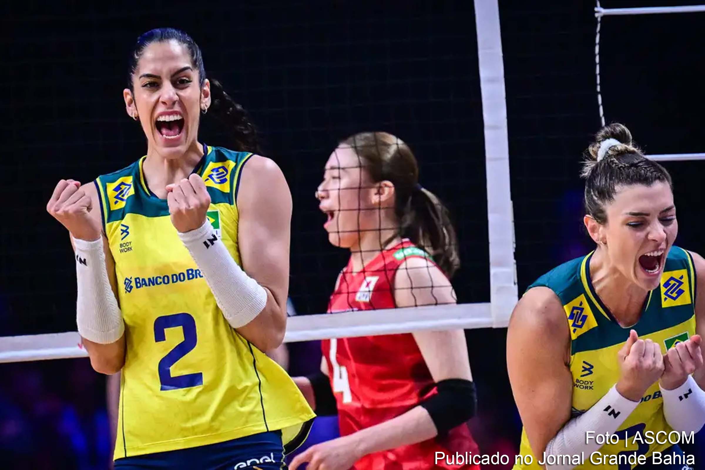 Seleção brasileira feminina de vôlei conquista quinta vitória consecutiva na Liga das Nações.