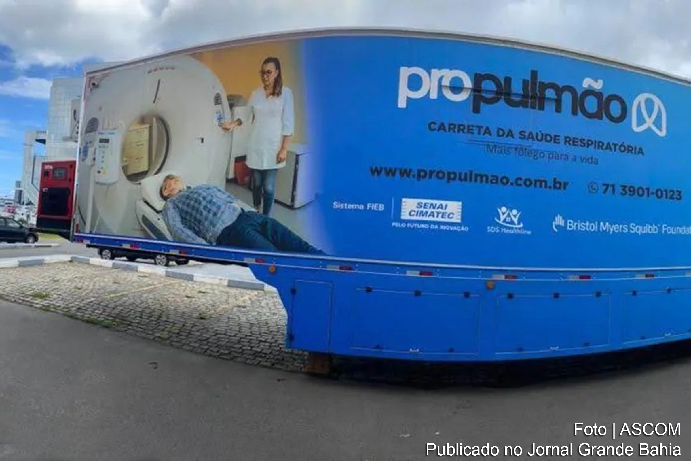 Carreta de Saúde Respiratória disponibilizará tomografias gratuitas para fumantes e ex-fumantes entre 50 e 80 anos em Feira de Santana.