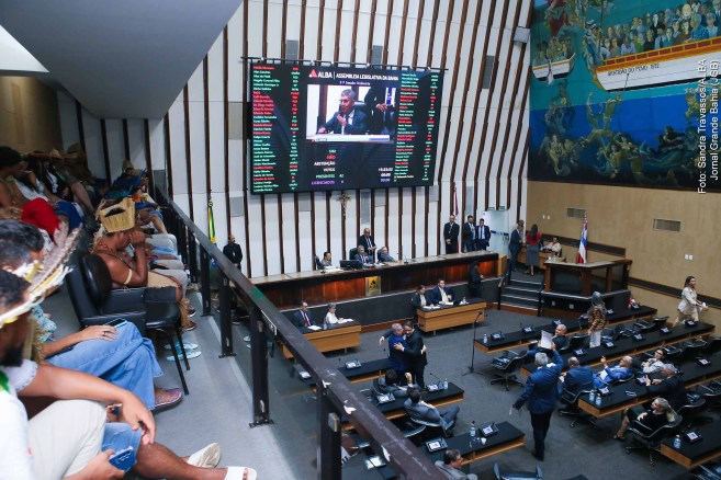 Vista do plenário da Assembleia Legislativa da Bahia.