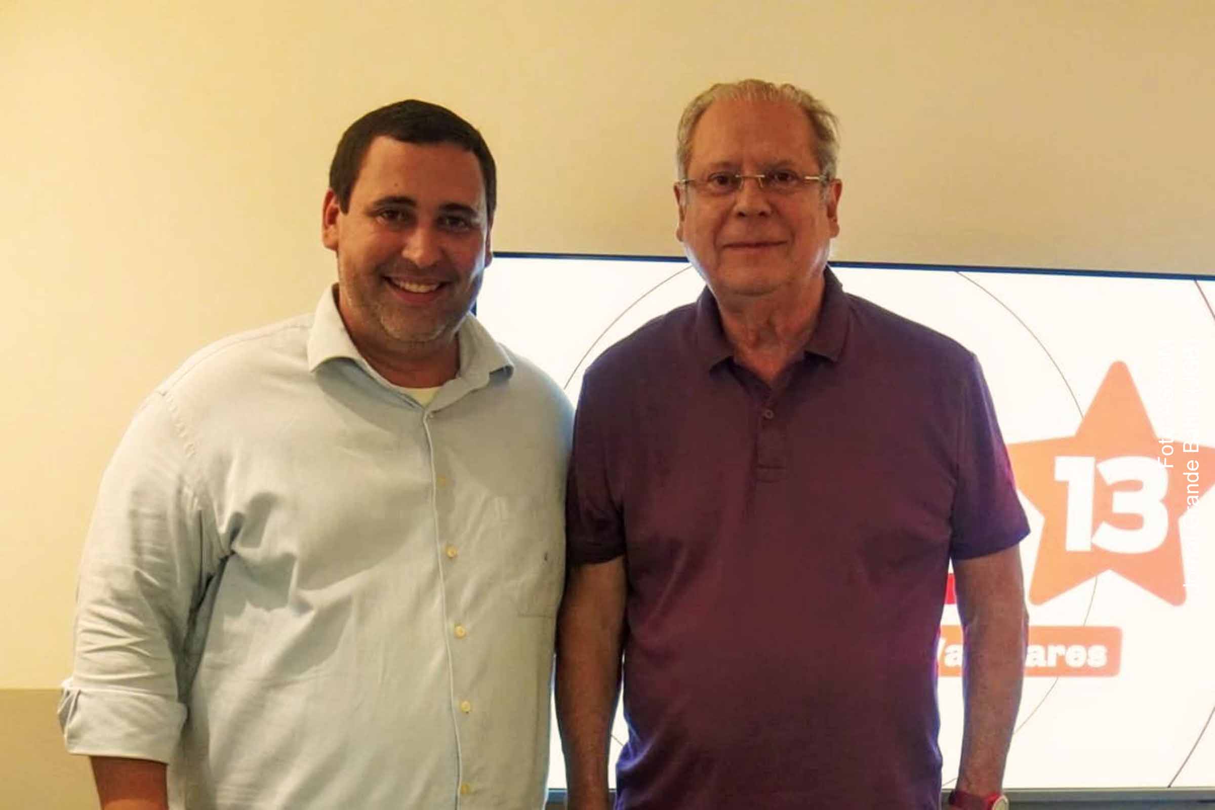 Presidente do PT Bahia, Éden. Valadares e José Dirceu, ex-ministro do Estado.