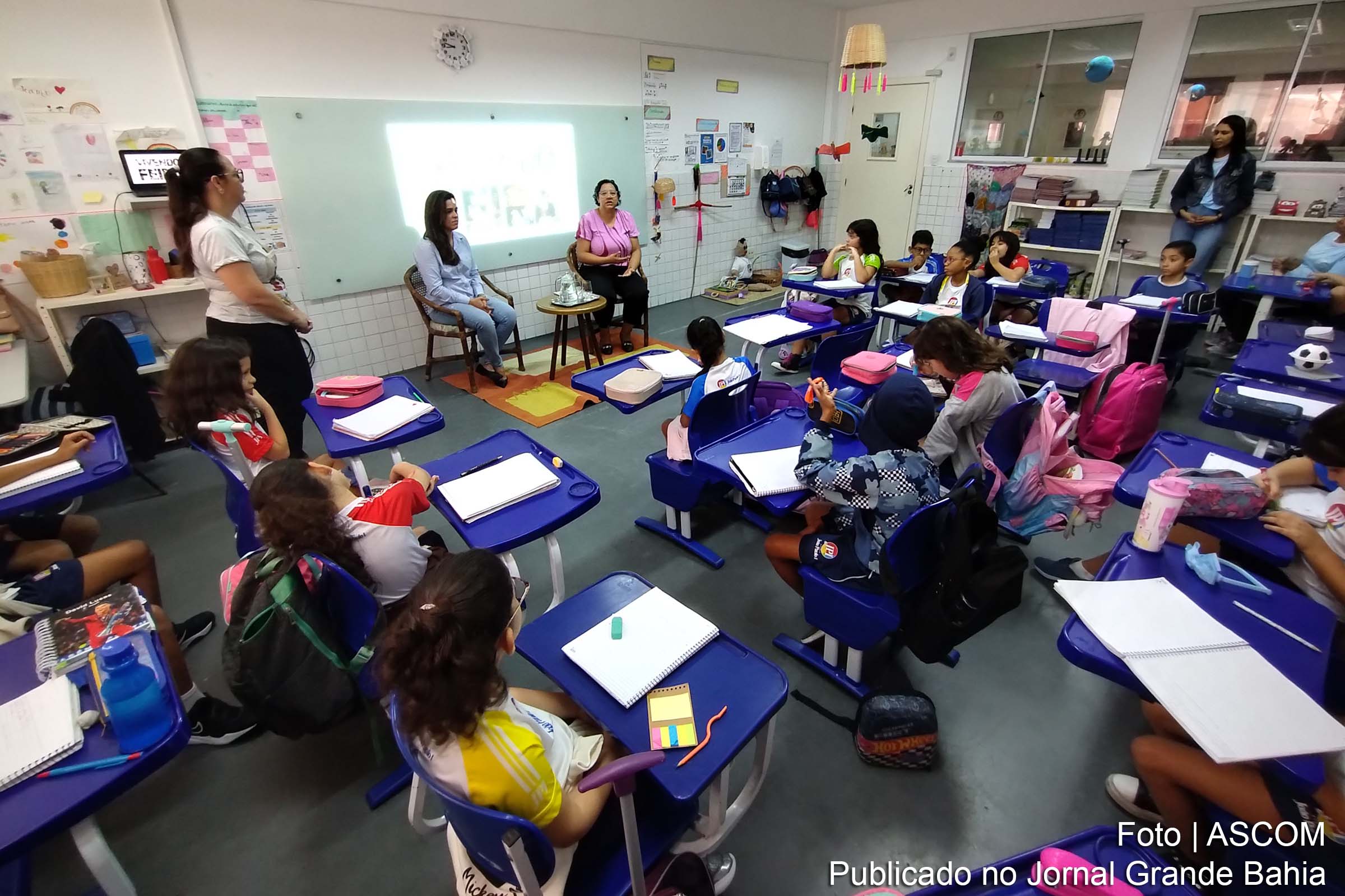 Alunos da Escola João Paulo I estudam sobre migração das pessoas para Feira de Santana