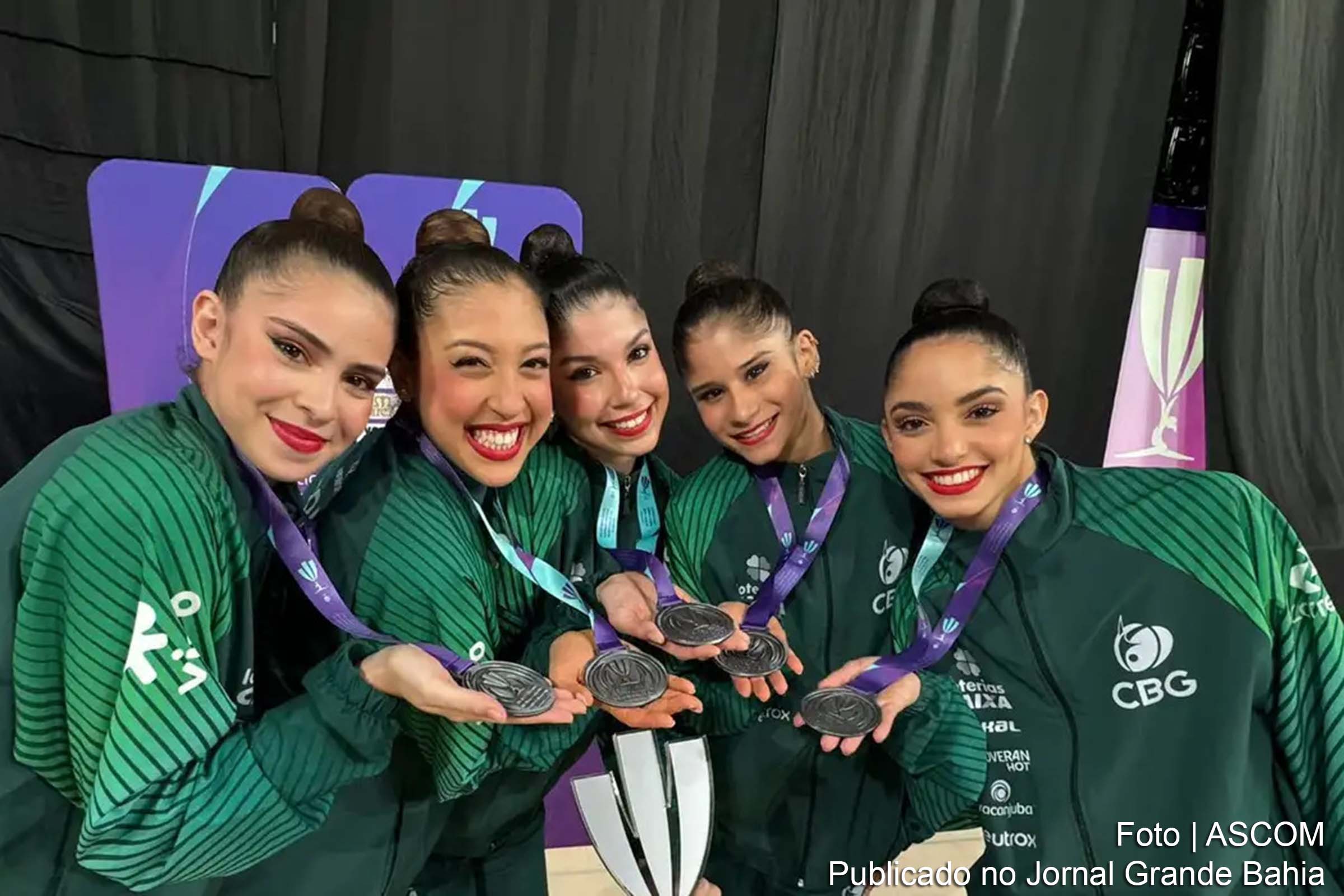 A equipe brasileira de ginástica rítmica assegura medalha de prata em Cluj-Napoca, a poucos dias da Olimpíada de Paris.