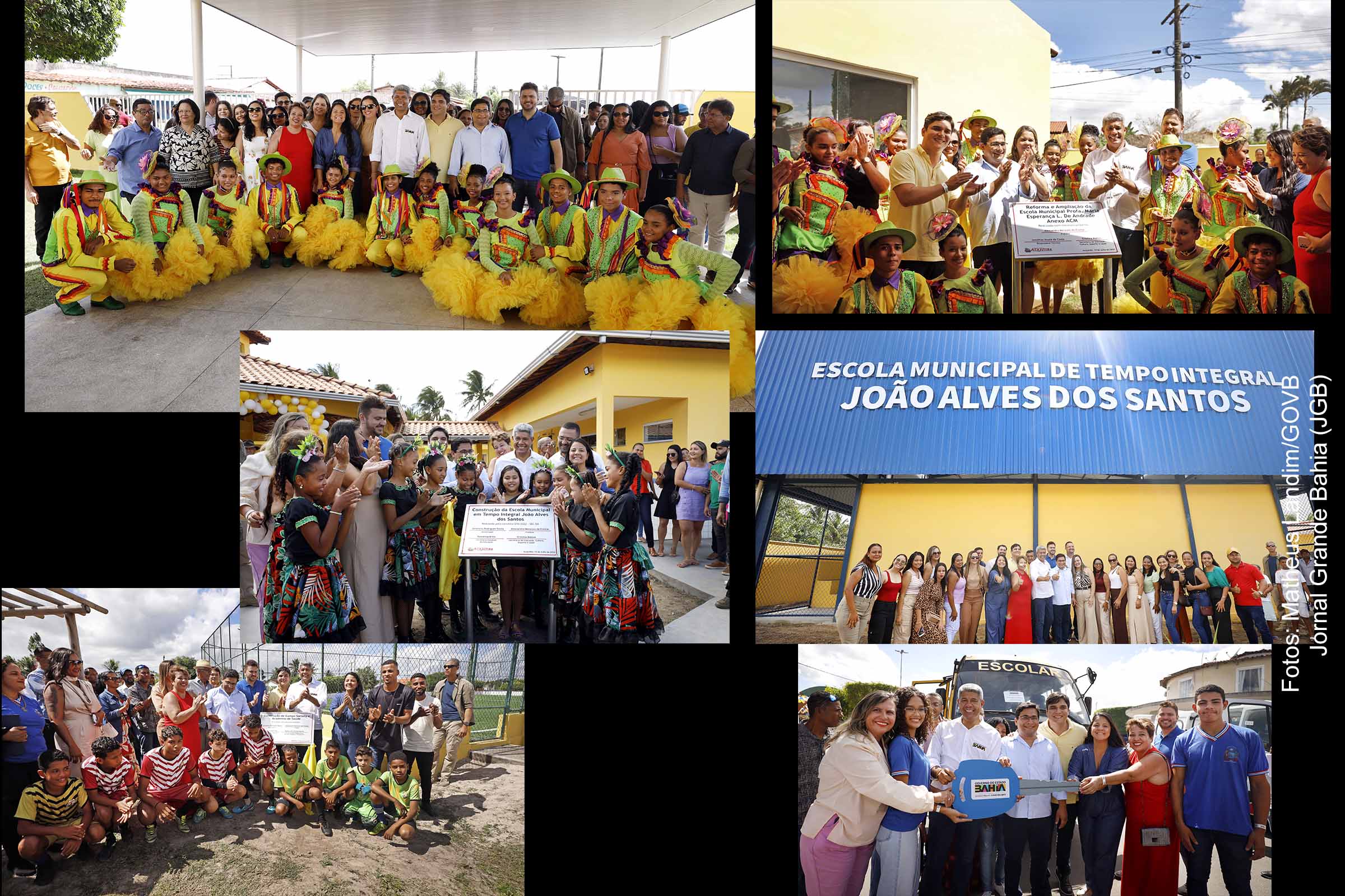 Governador Jerônimo Rodrigues entrega do Colégio Estadual de Tempo Integral Antônio da Costa Brito, um campo society, duas escolas municipais, um ônibus escolar, uma ambulância, pavimentações e assinatura de autorizações, no município de Acajutiba.