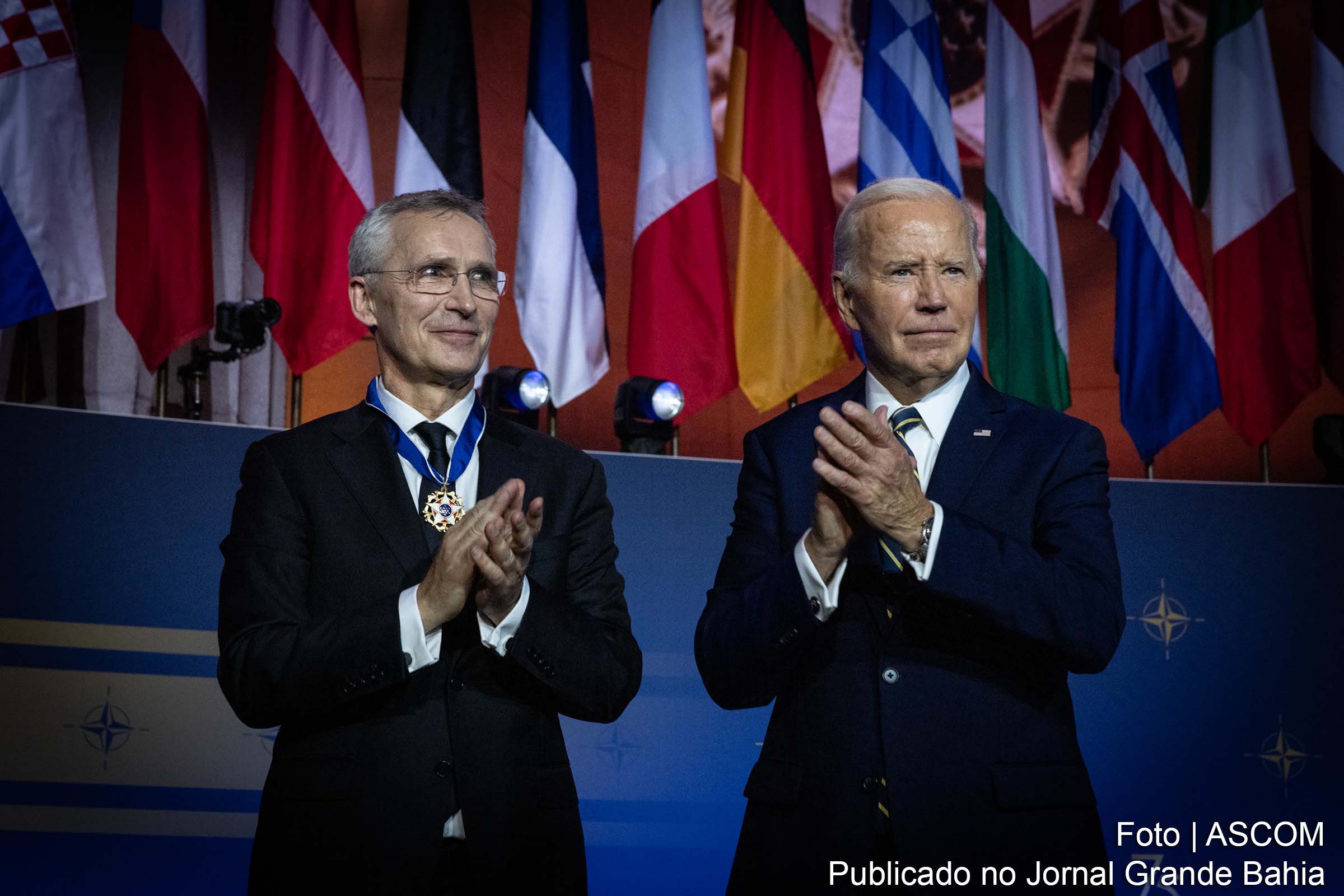 Joe Biden discursa na abertura da cúpula da OTAN, ressaltando a importância da aliança e anunciando suporte militar significativo à Ucrânia.