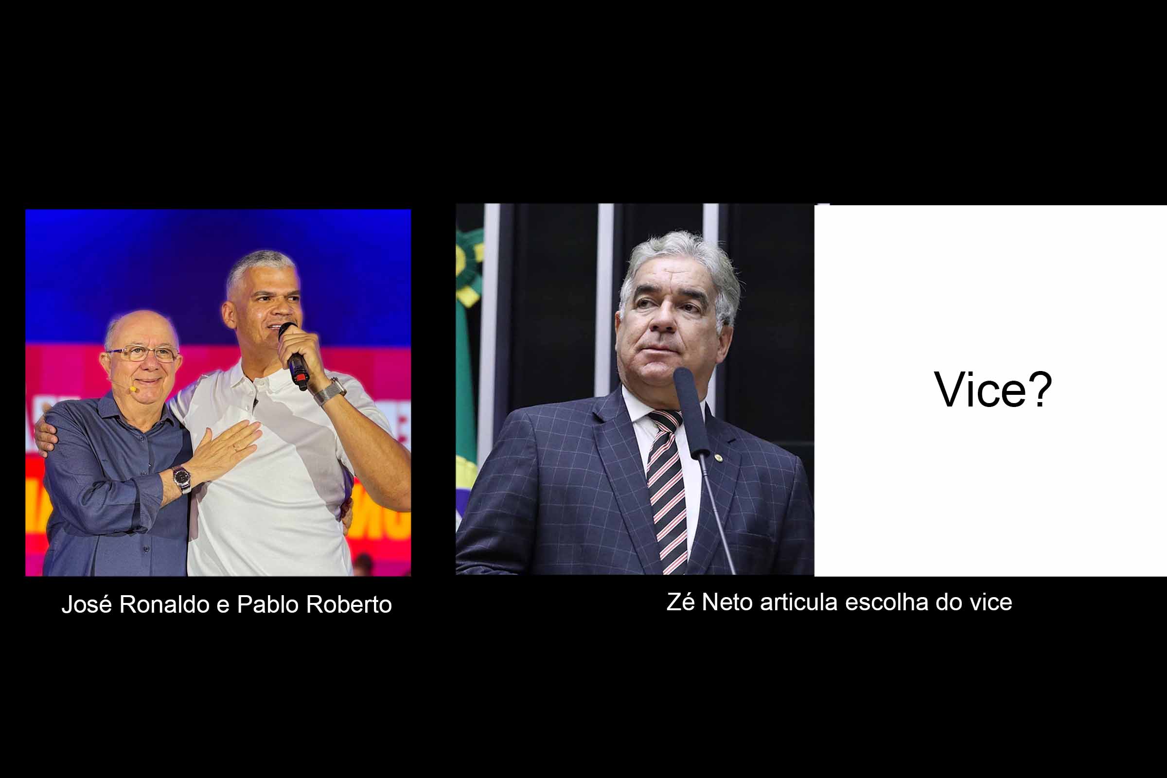 José Ronaldo escolheu Pablo Roberto como vice, enquanto Zé Neto articula escolha do vice. Disputa pelo comando da Prefeitura de Feira de Santana deve ser encerrada ainda no primeiro turno das Eleições 2024.