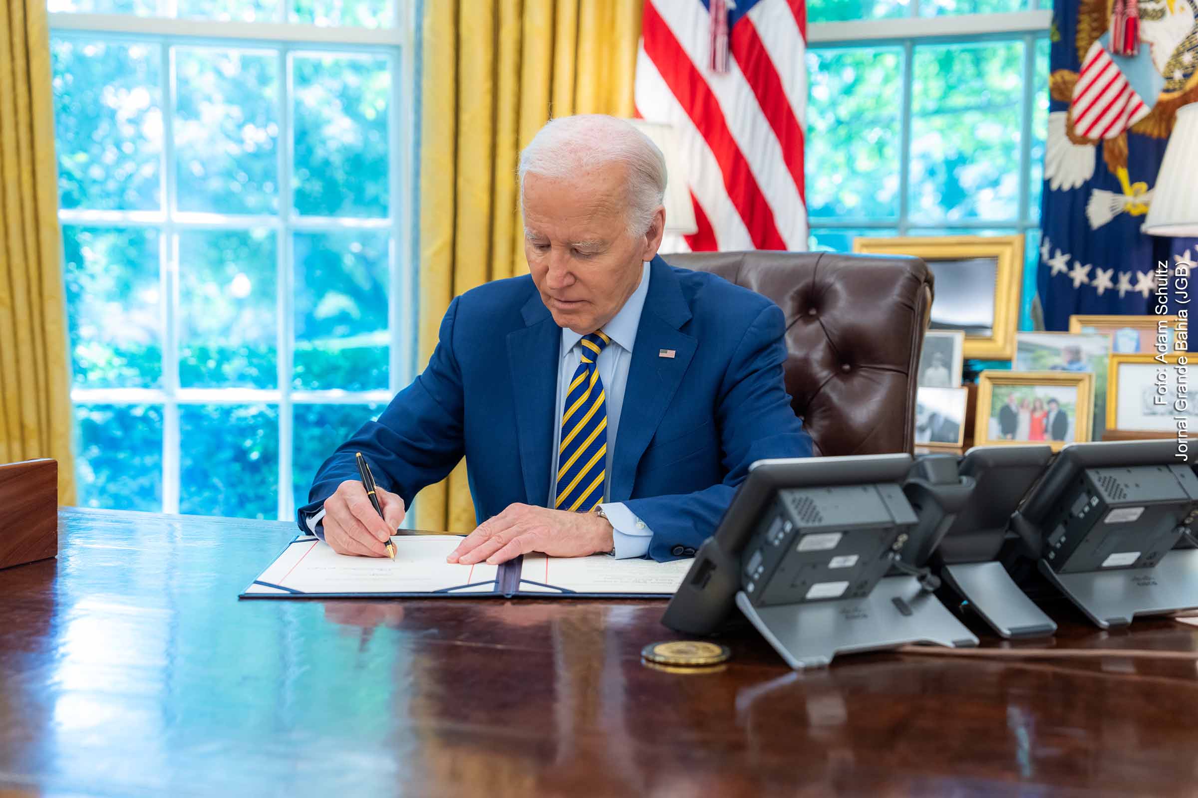 O que diz a carta de renúncia da candidatura à reeleição para presidente dos EUA escrita por Joe Biden.
