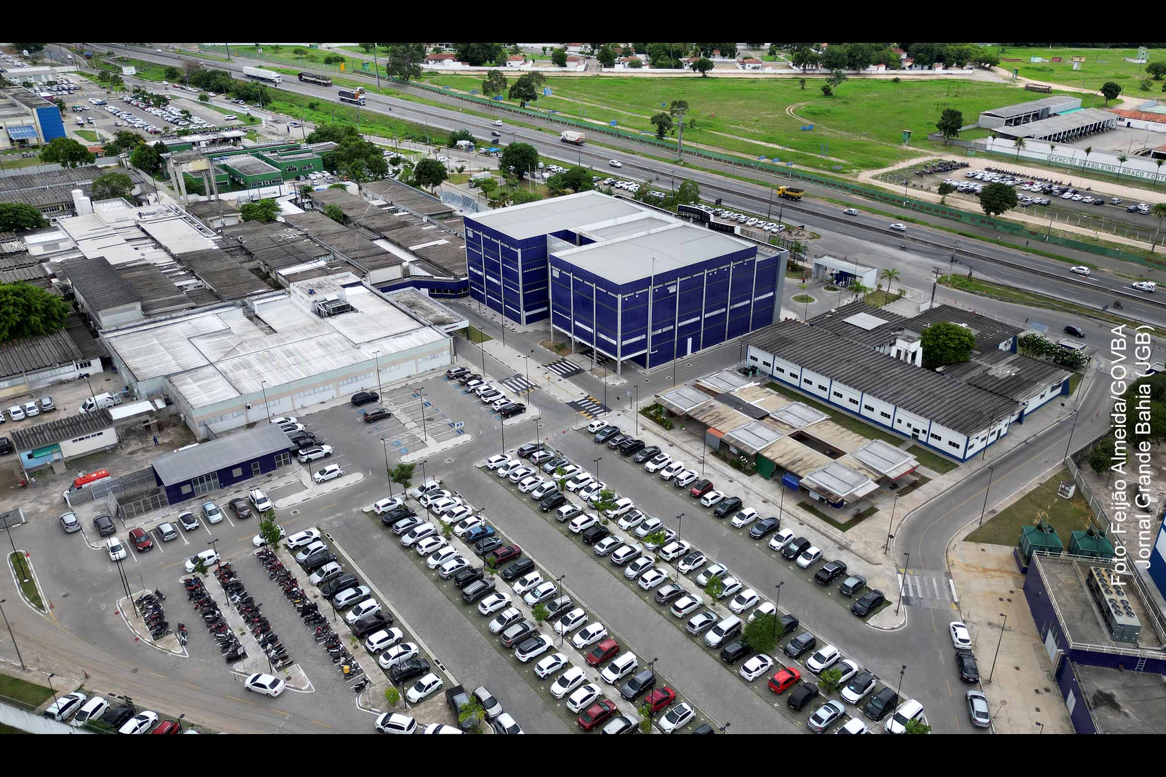 Vista aérea do Hospital Geral Clériston Andrade (HGCA).