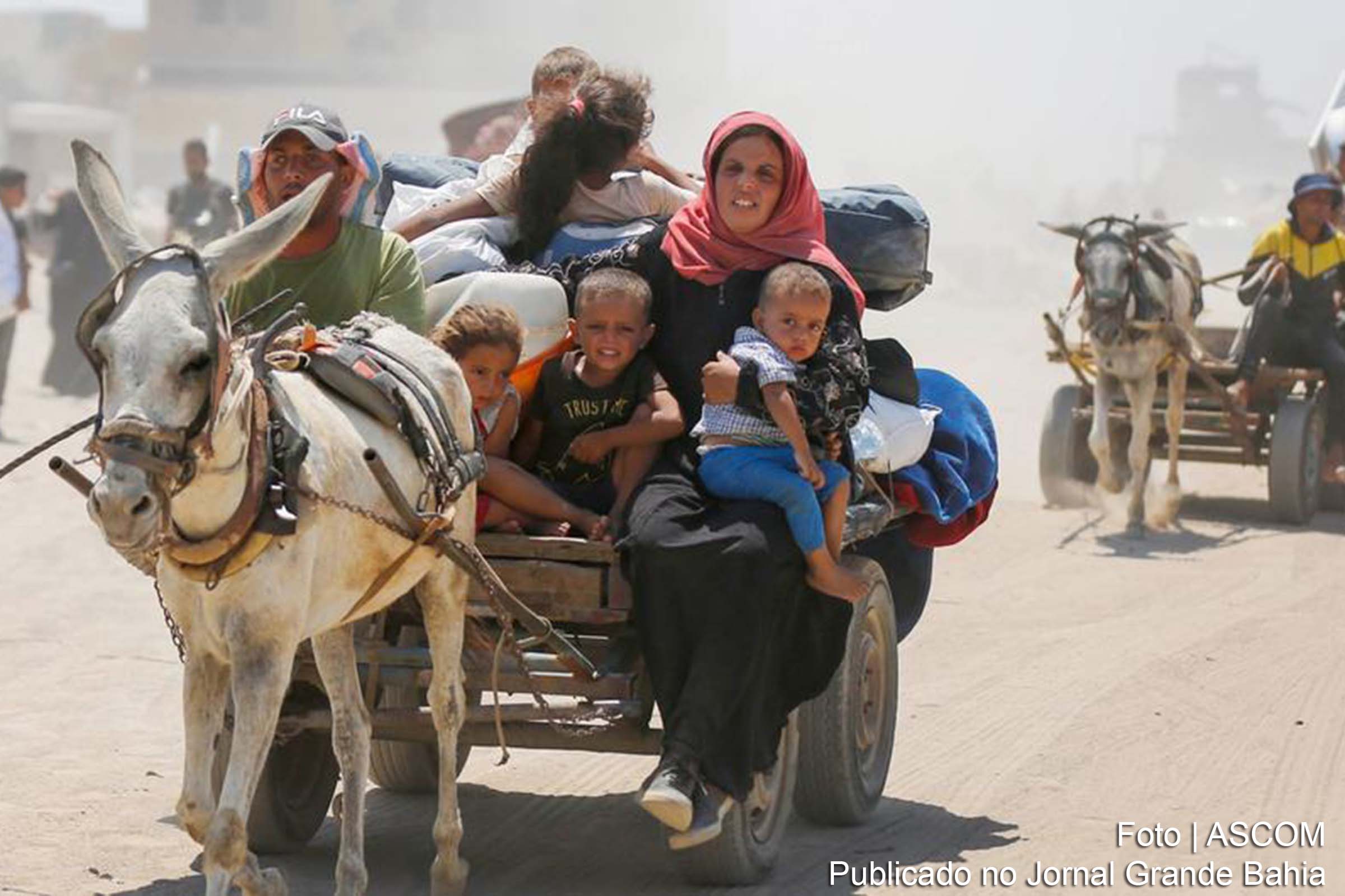Evacuações em Gaza, supostamente direcionadas a “zonas seguras”, resultam em deslocamentos massivos e desafios humanitários.
